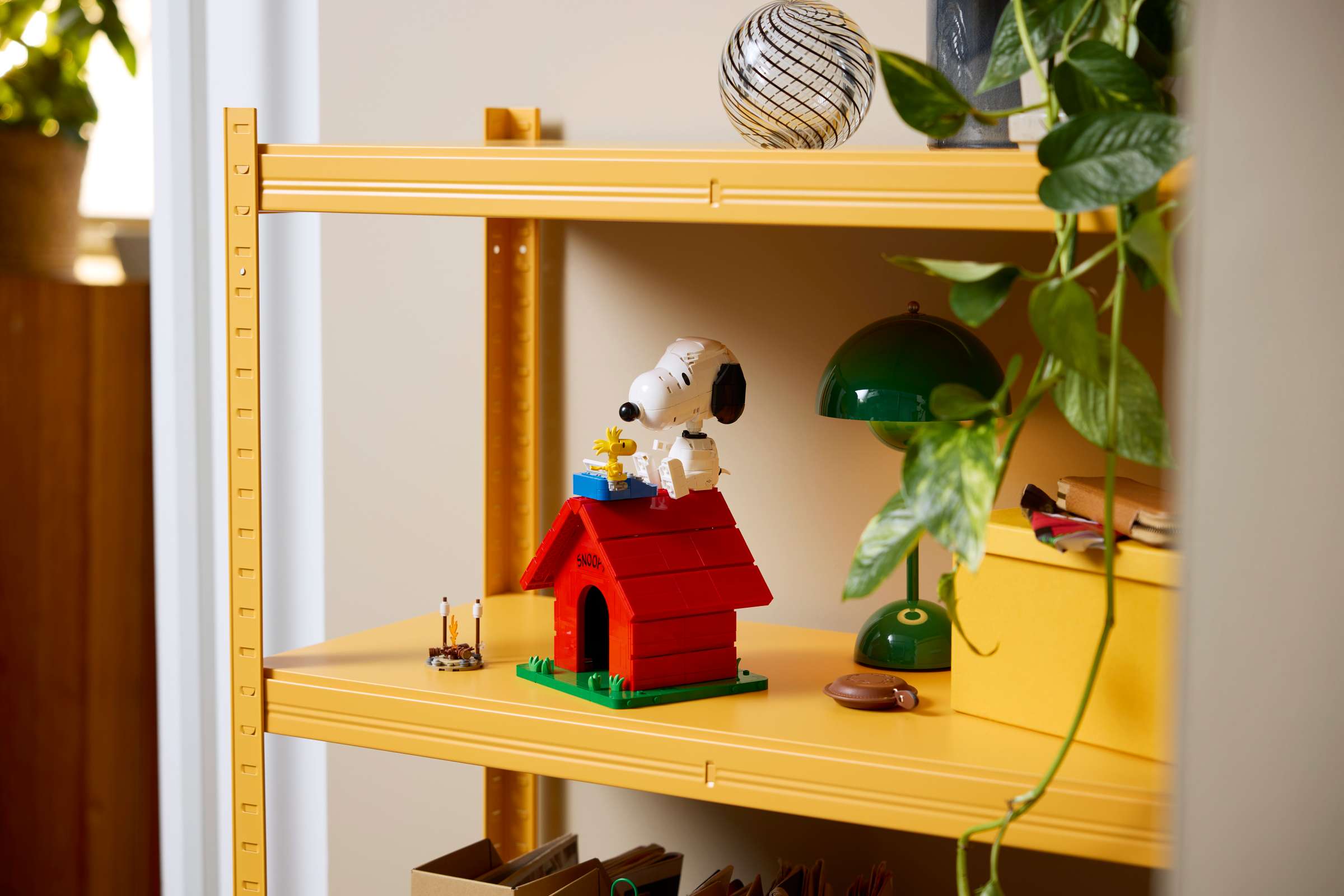 LEGO Ideas Peanuts: Snoopy's Doghouse on display