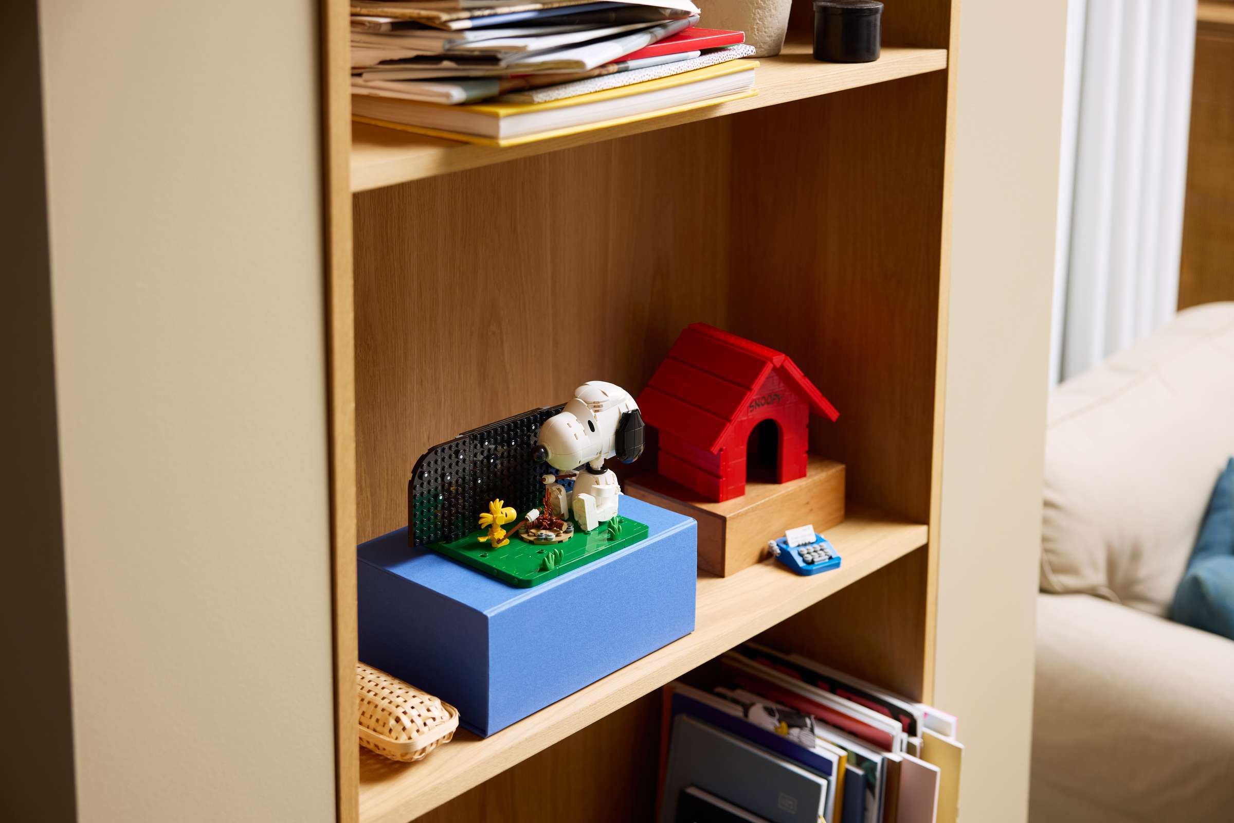 LEGO Ideas Peanuts: Snoopy's Doghouse on display
