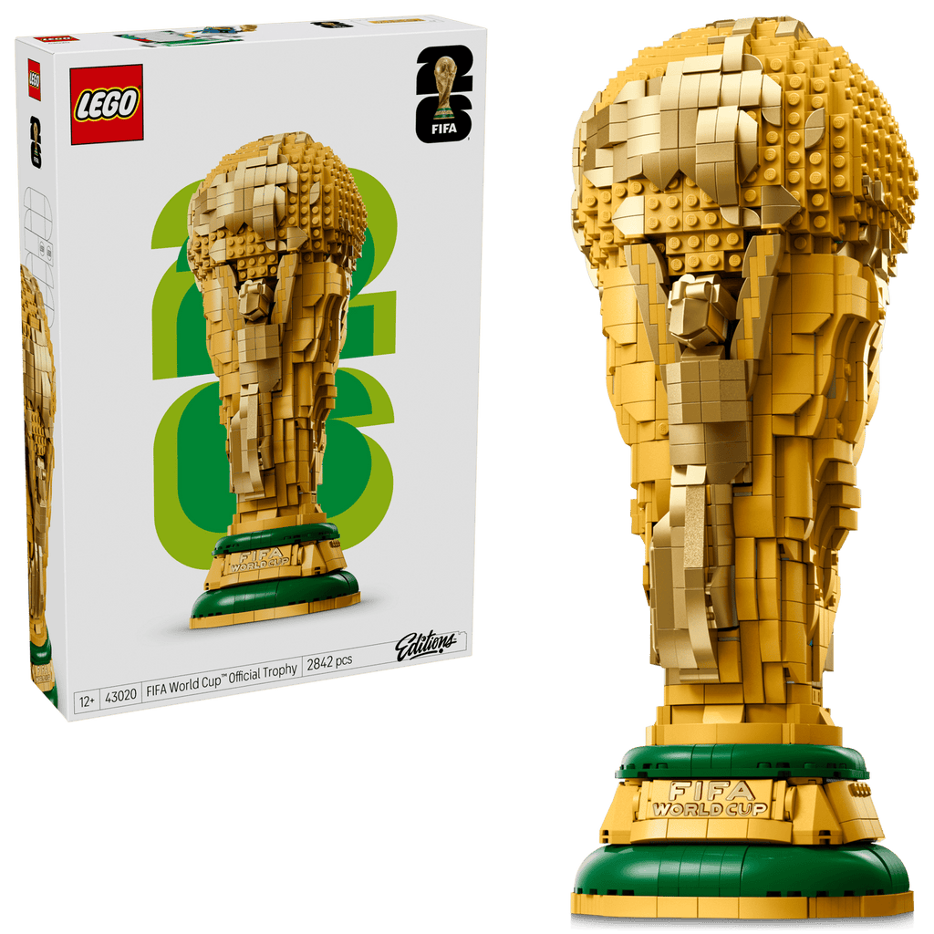 LEGO Editions FIFA World Cup Official Trophy 43020 box and model