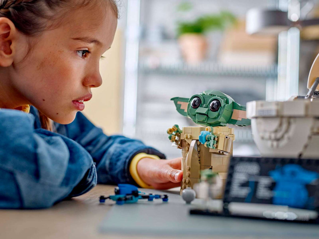 LEGO Star Wars Grogu with Hover Pram 75403 play scene