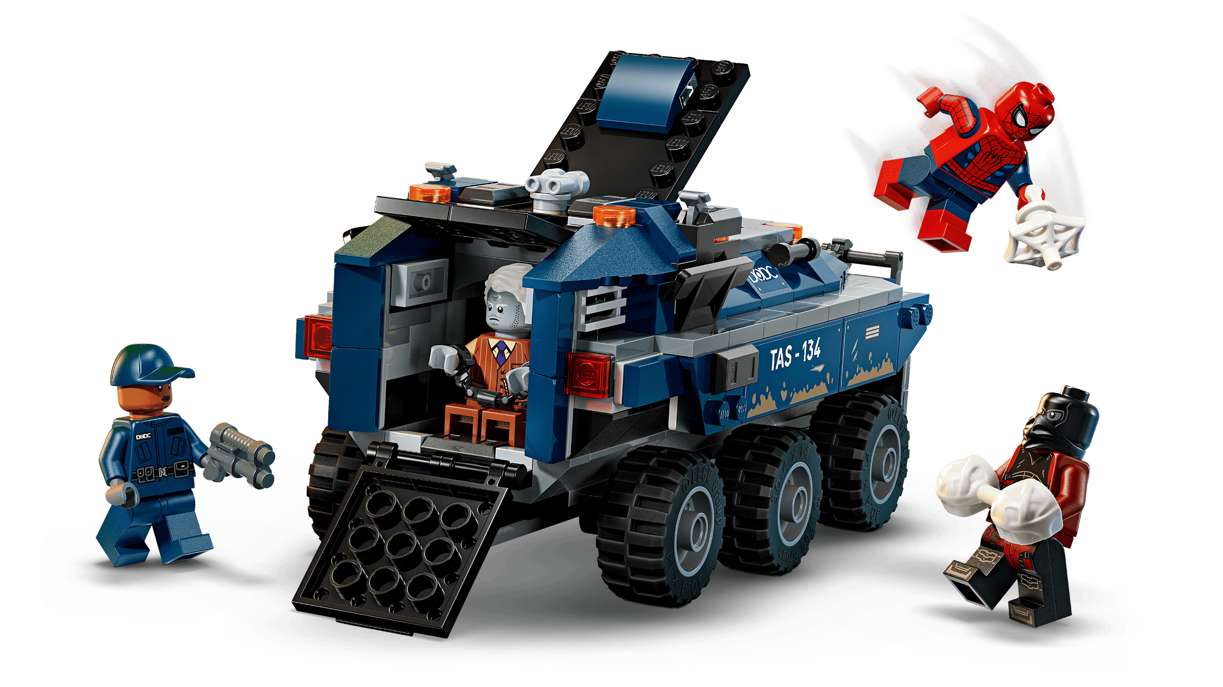 LEGO Marvel Spider-Man Prison Transport Chase 76349 detail view