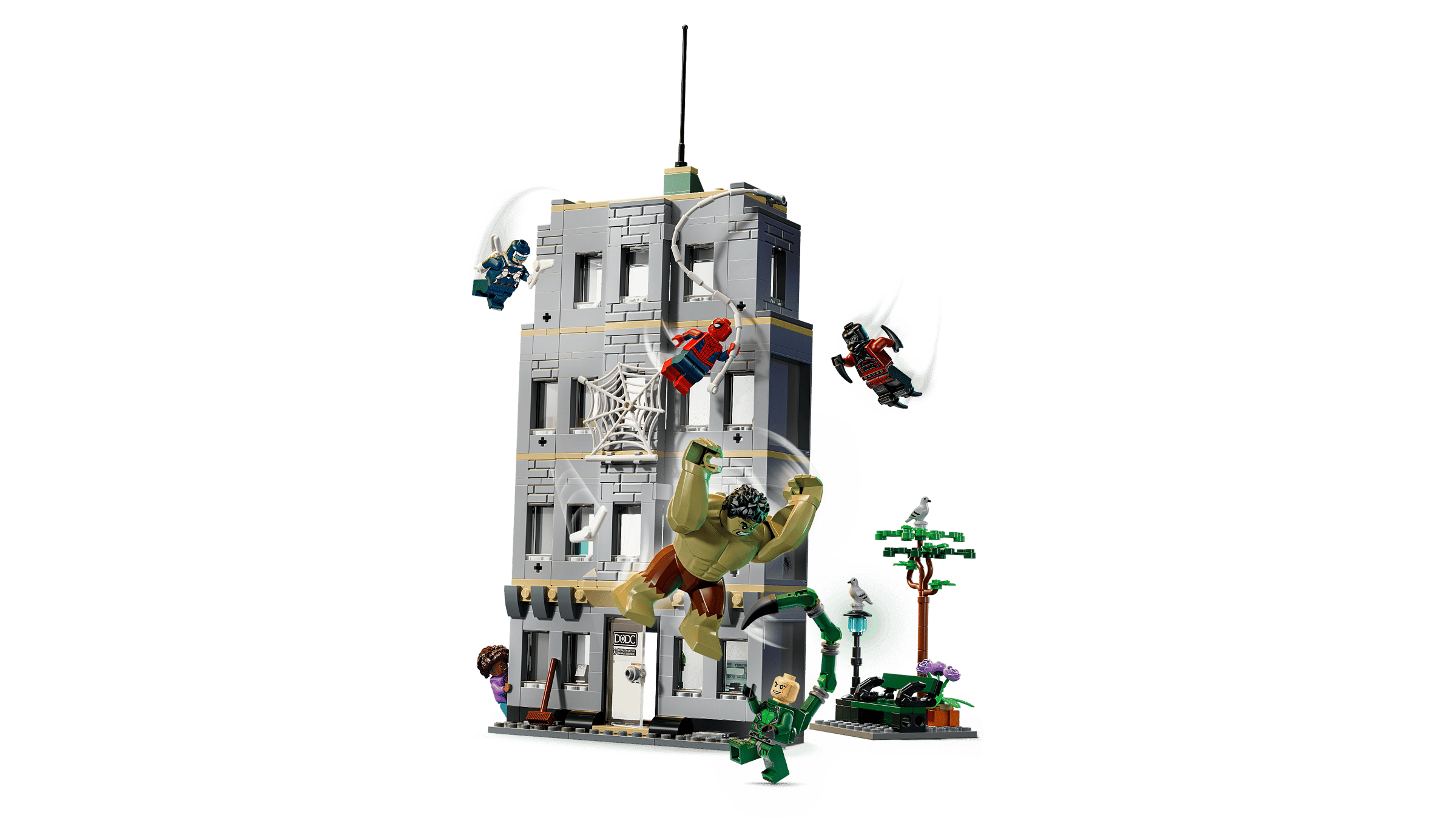 LEGO Marvel Spider-Man vs. Hulk Epic Clash 76350 detail view