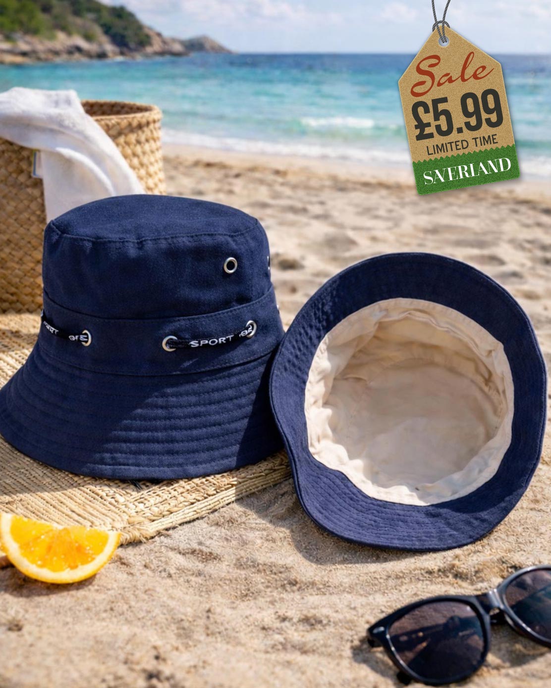 Sport Bucket Hat - Navy Blue