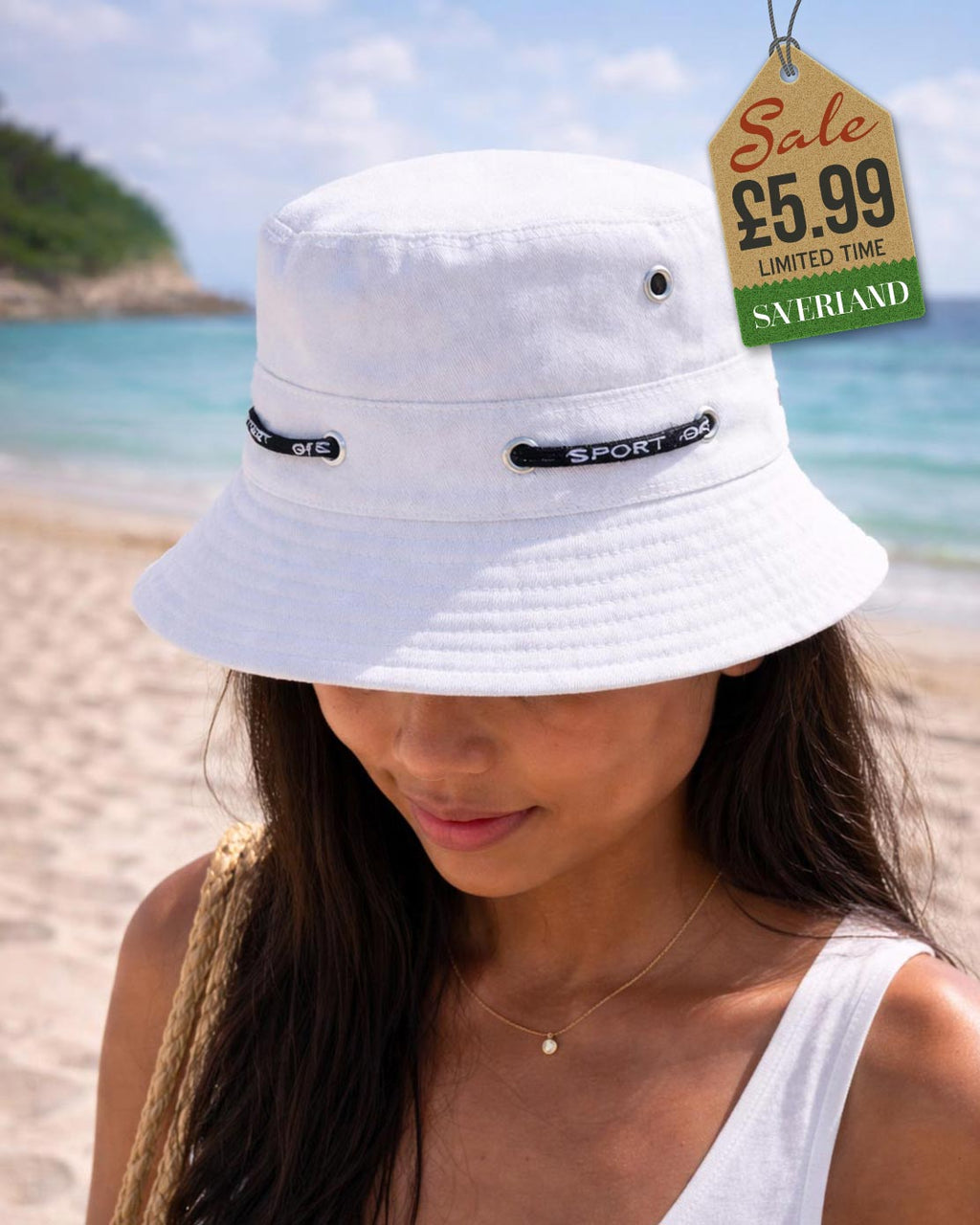 Sport Bucket Hat - White