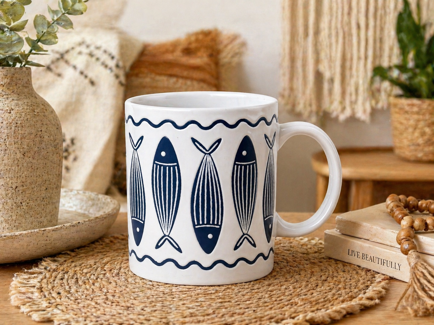 Nautical Fish Ceramic Mug