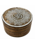 Round Mandala Om Jewellery Box