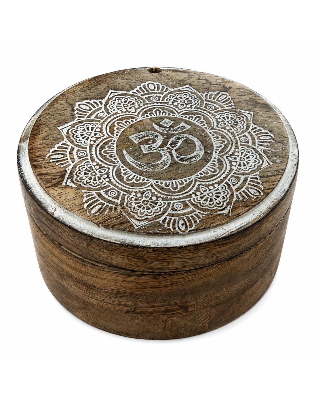 Round Mandala Om Jewellery Box