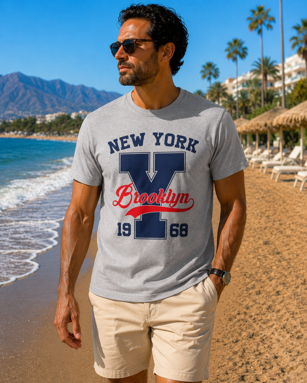 New York Brooklyn 1968 Varsity Graphic T-Shirt