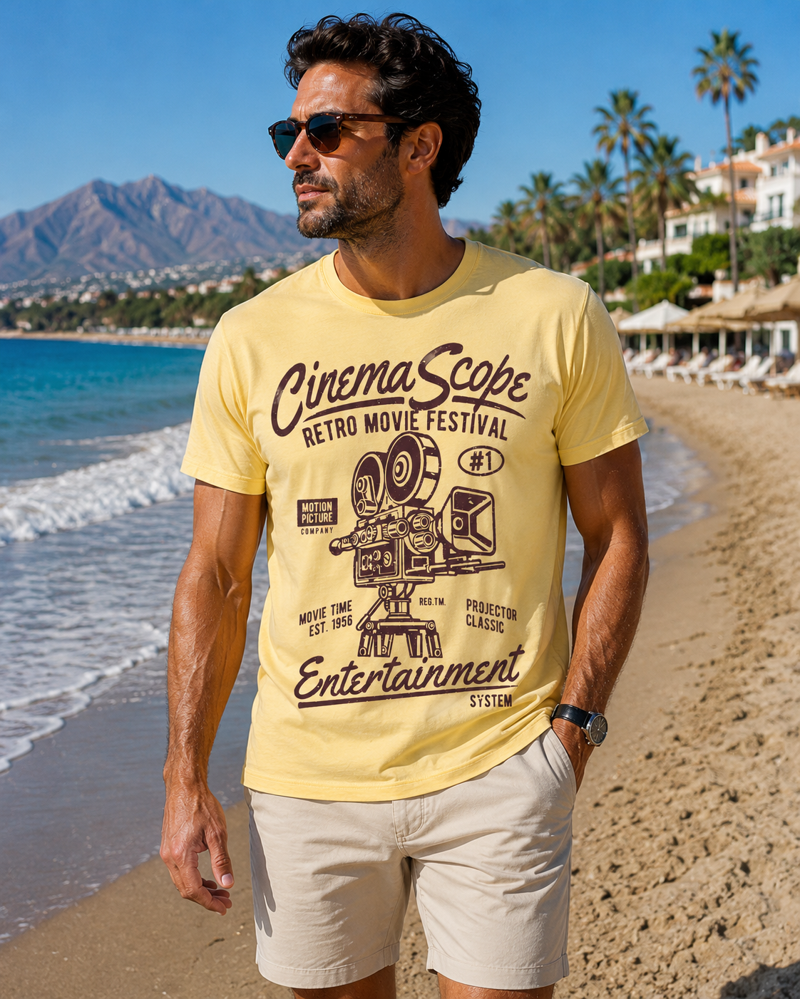 CinemaScope Retro Movie Festival Graphic T-Shirt