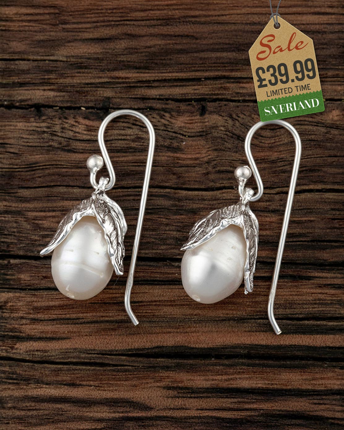 Sterling Silver Hook Earrings Beaded with Freshwater Pearls