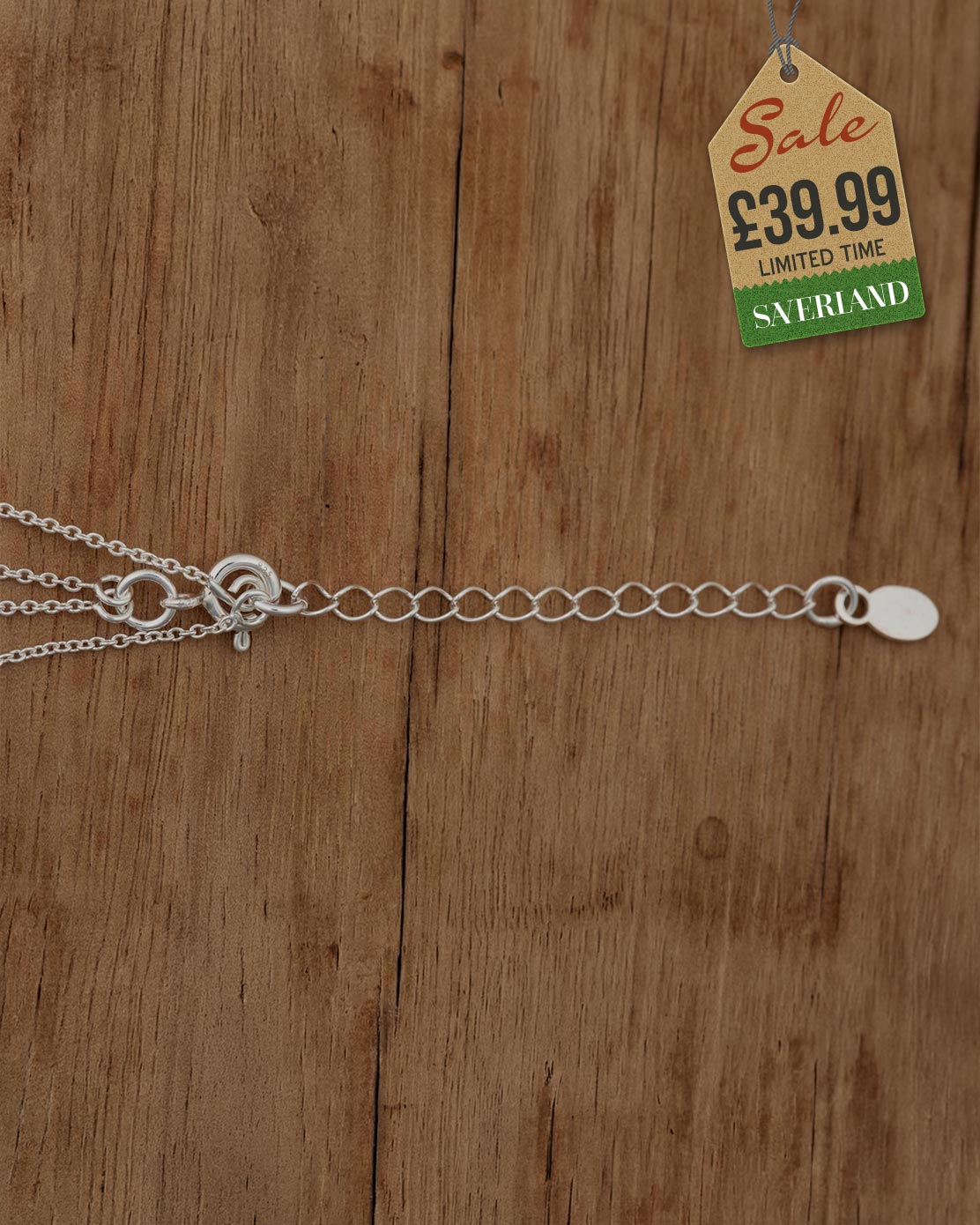 Sterling Silver Bar & Circle Layered Necklace