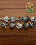 Sterling Silver Shell & Starfish Bracelet
