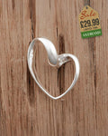 Sterling Silver Lovers Heart Pendant