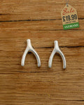 Sterling Silver Wishbone Push-back Earrings