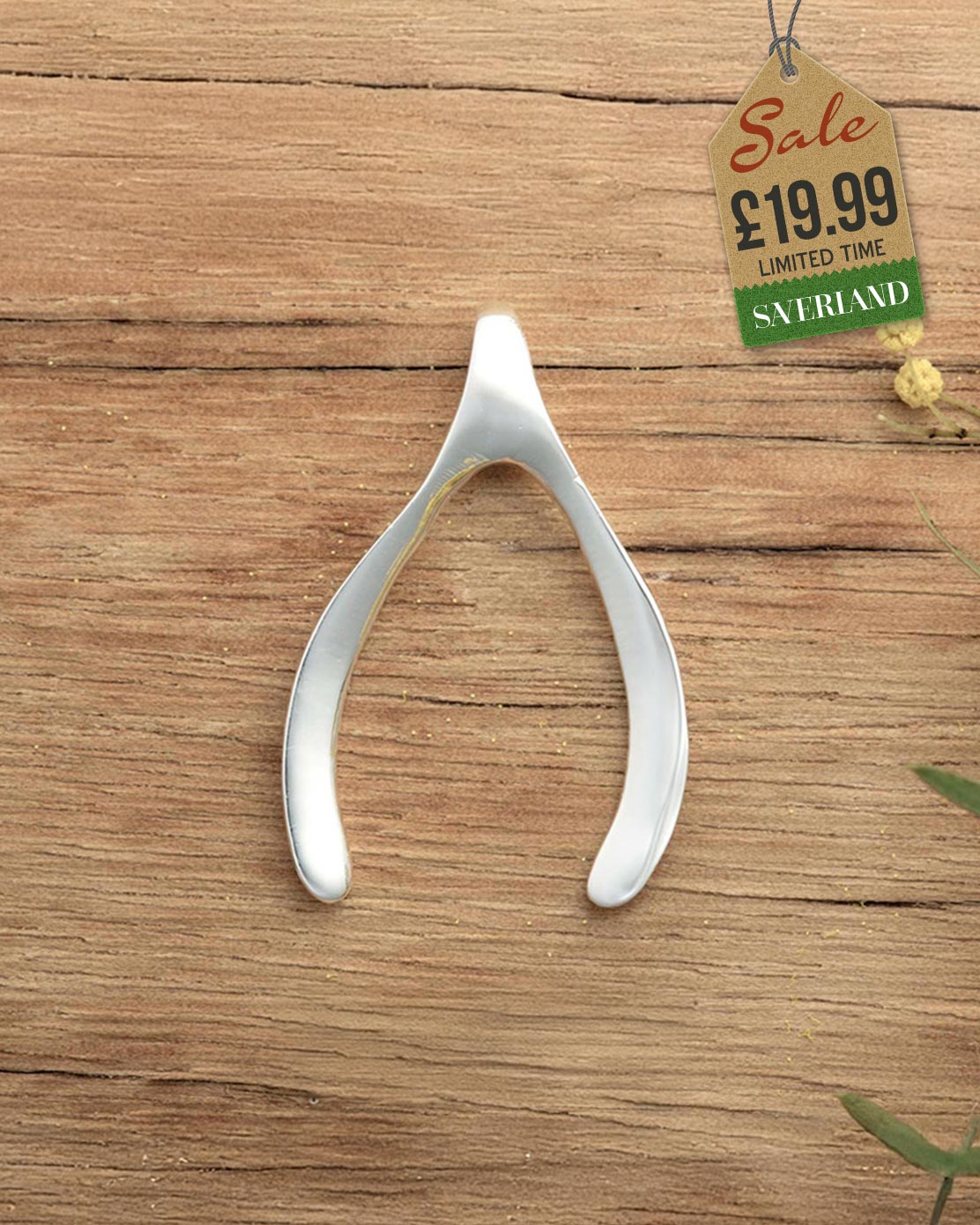 Sterling Silver Wishbone Pendant