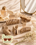 Beige Hair Claw Clips