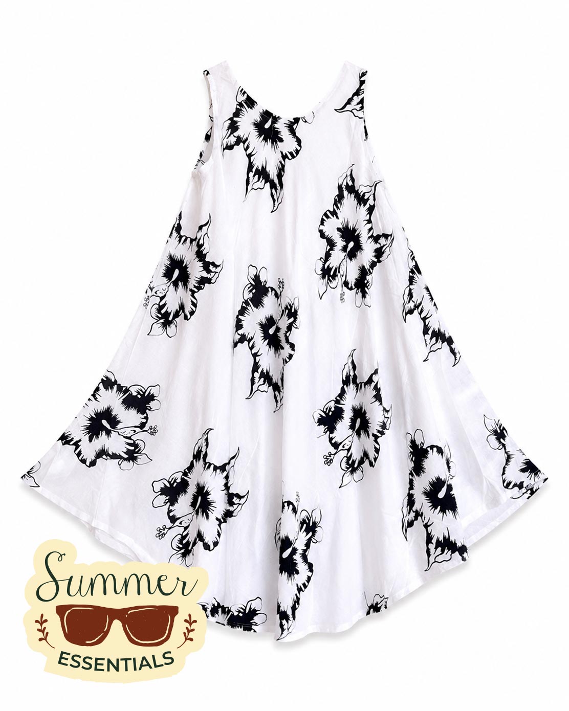Black & White Floral Summer Dress