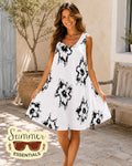 Black & White Floral Summer Dress