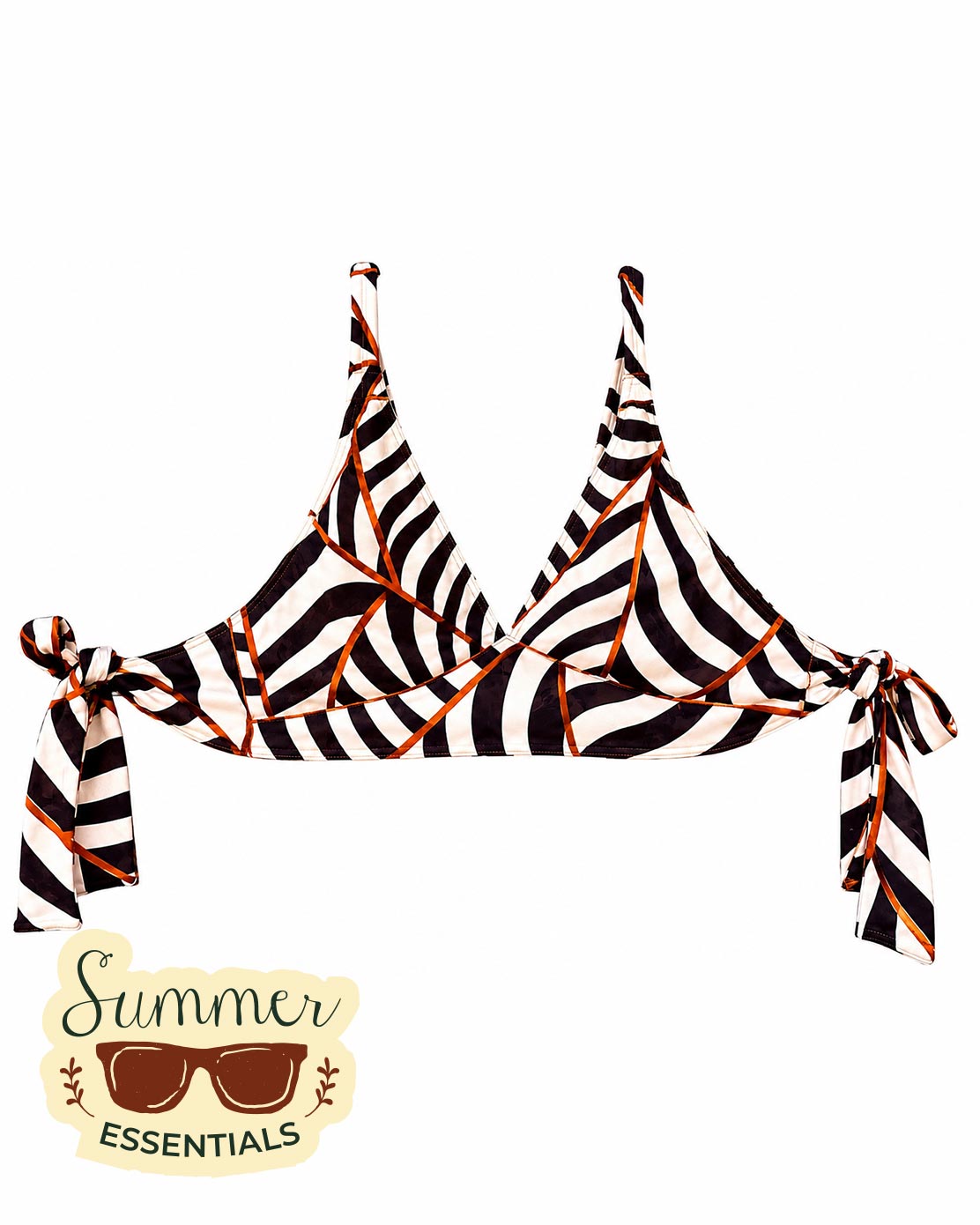 Zebra Print Tie Side Crop Top