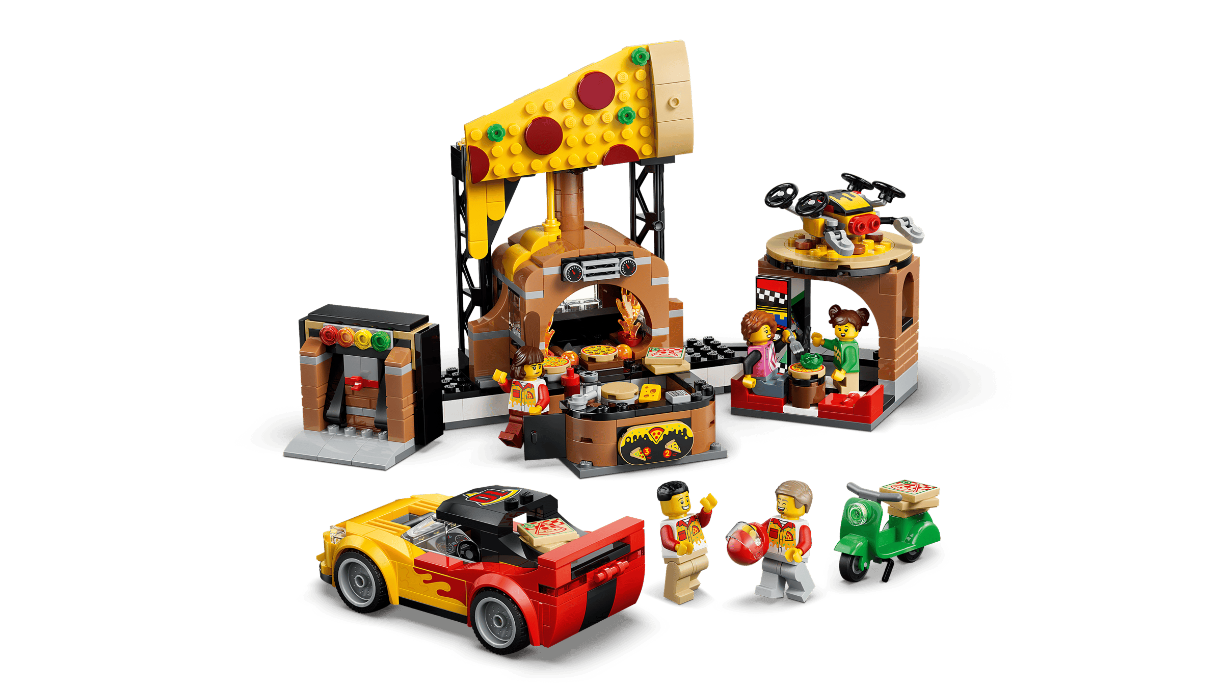 LEGO City Pizza Delivery Experience with Vehicles 60496