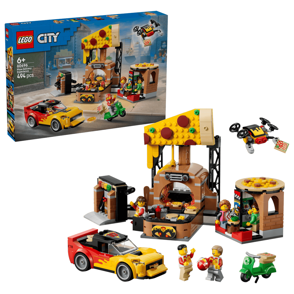 LEGO City Pizza Delivery Experience with Vehicles 60496