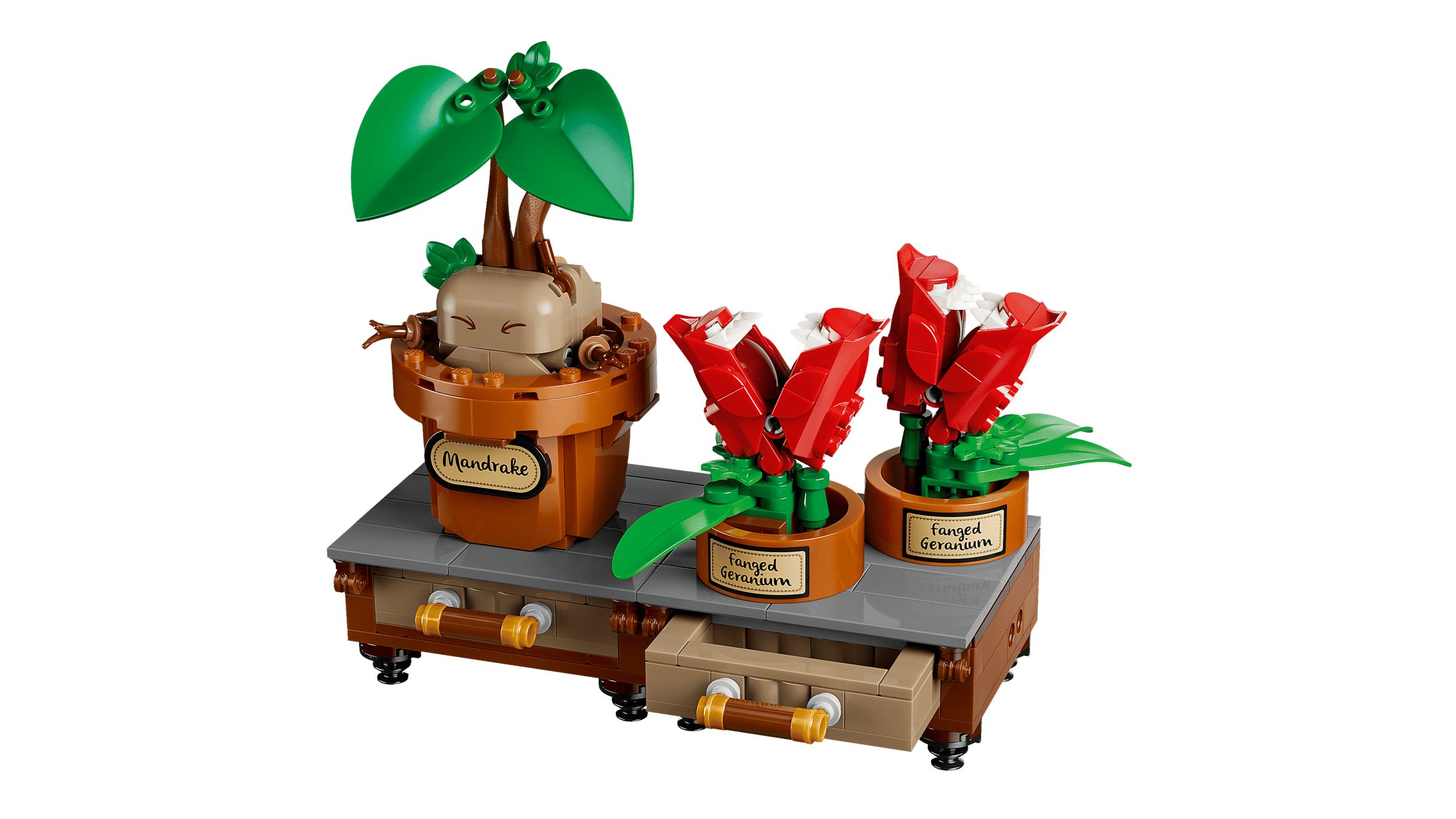 LEGO Harry Potter Hogwarts Herbology Plants 76474 detail view