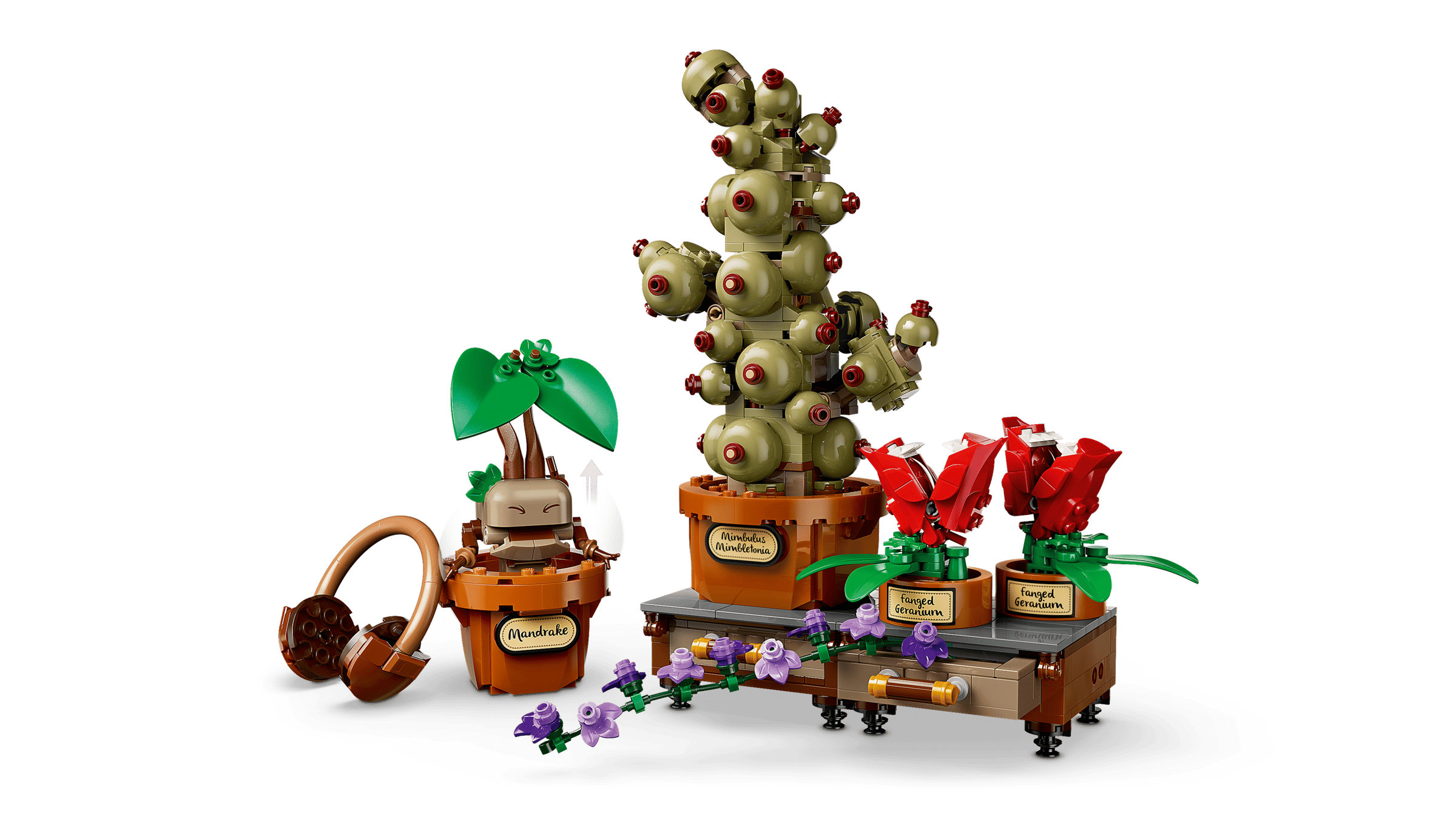 LEGO Harry Potter Hogwarts Herbology Plants 76474 detail view