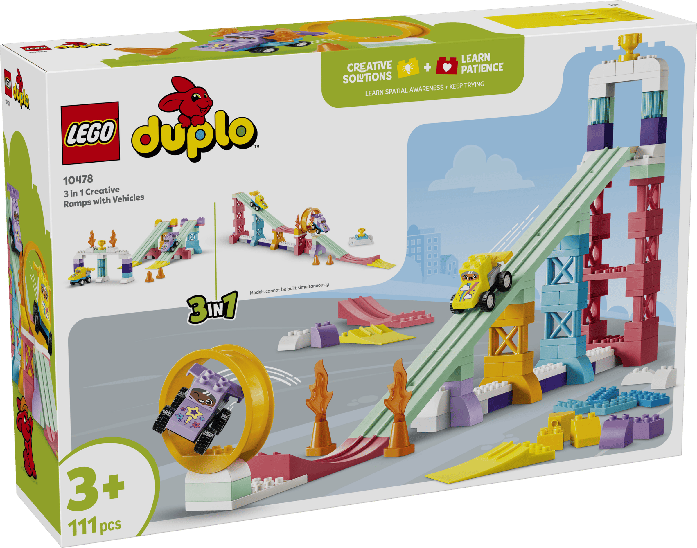 LEGO DUPLO 3 in 1 Creative Ramps with Vehicles box