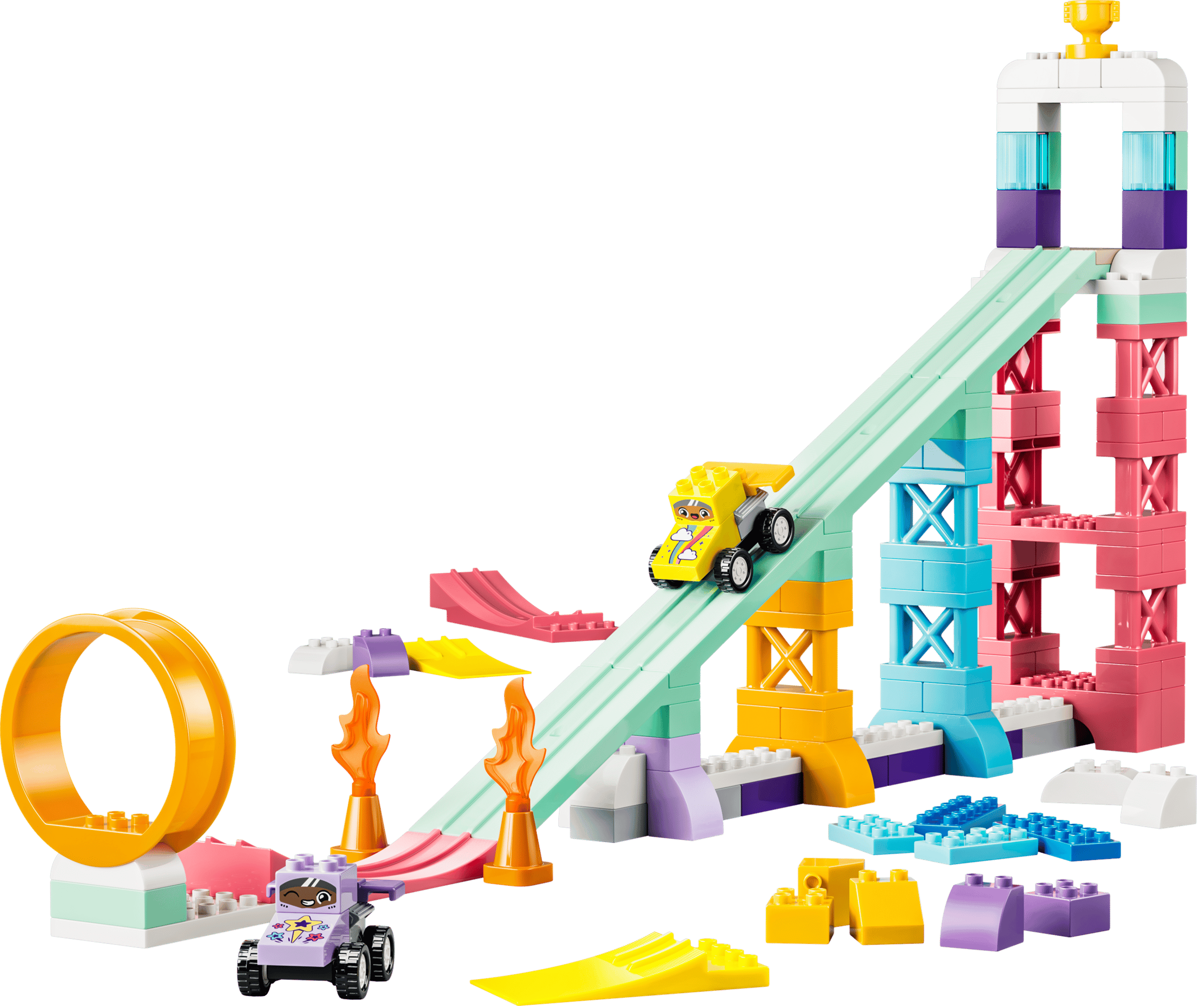 LEGO DUPLO 3 in 1 Creative Ramps with Vehicles built model