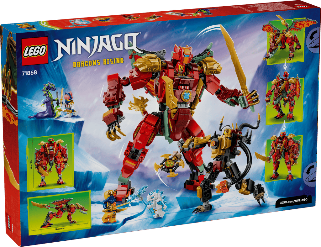LEGO Ninjago Wyldfyre's Transforming Dragon Mech 71868 box