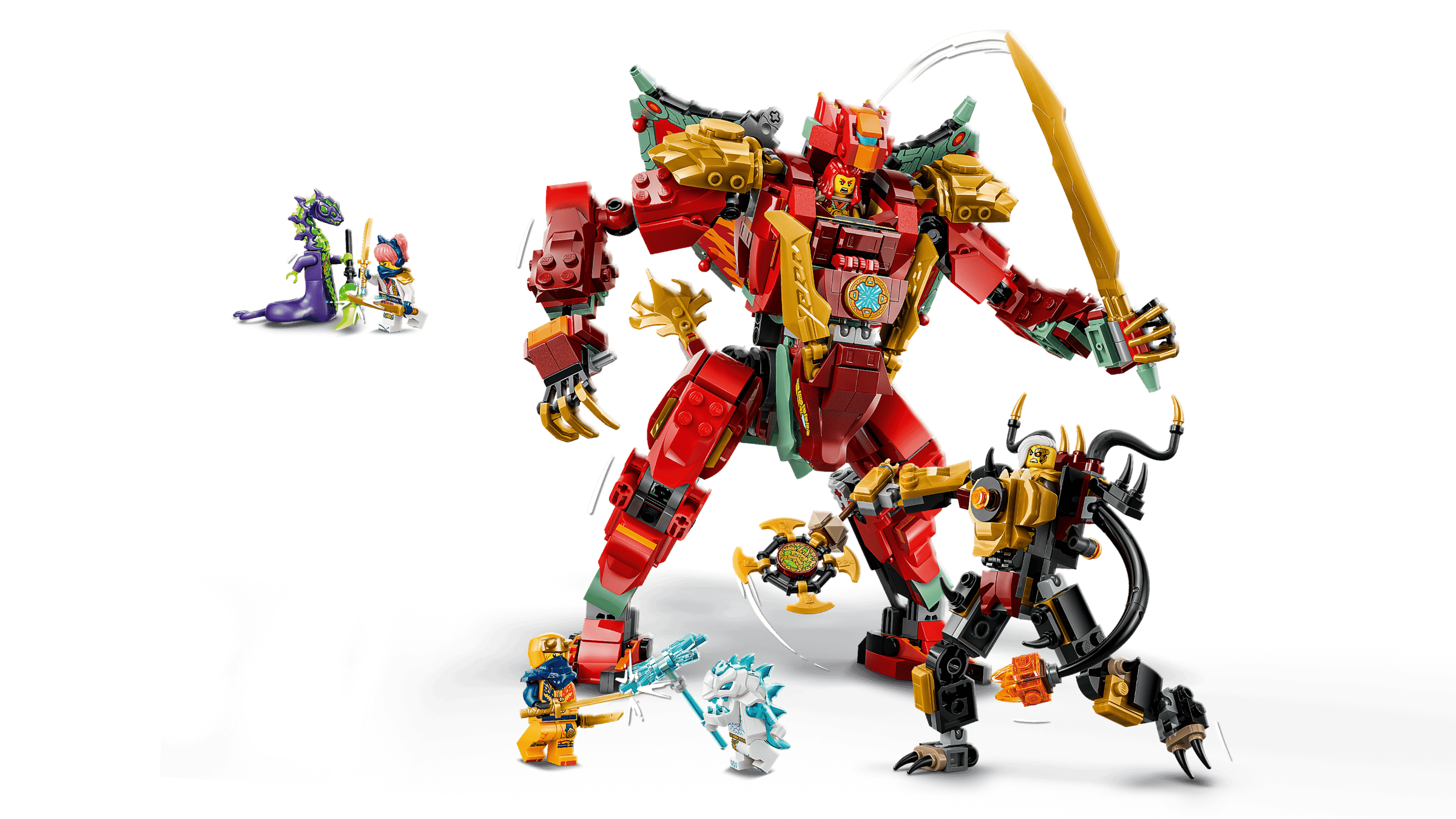 LEGO Ninjago Wyldfyre's Transforming Dragon Mech 71868 detail view