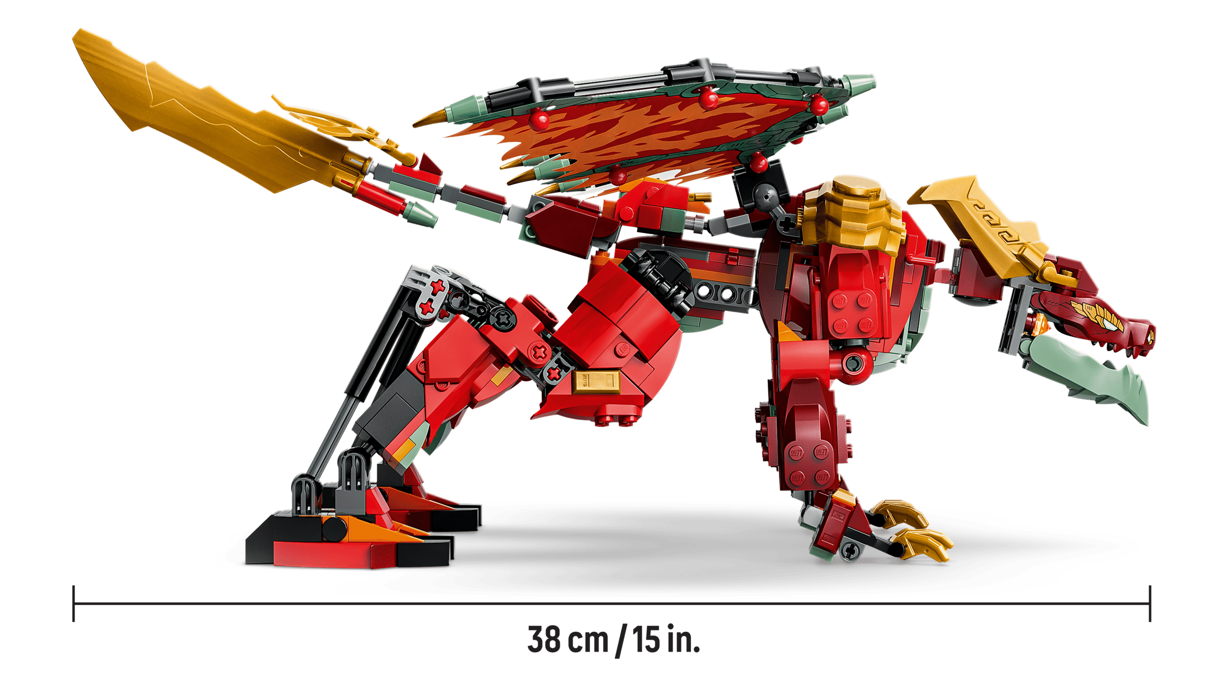 LEGO Ninjago Wyldfyre's Transforming Dragon Mech 71868 detail view