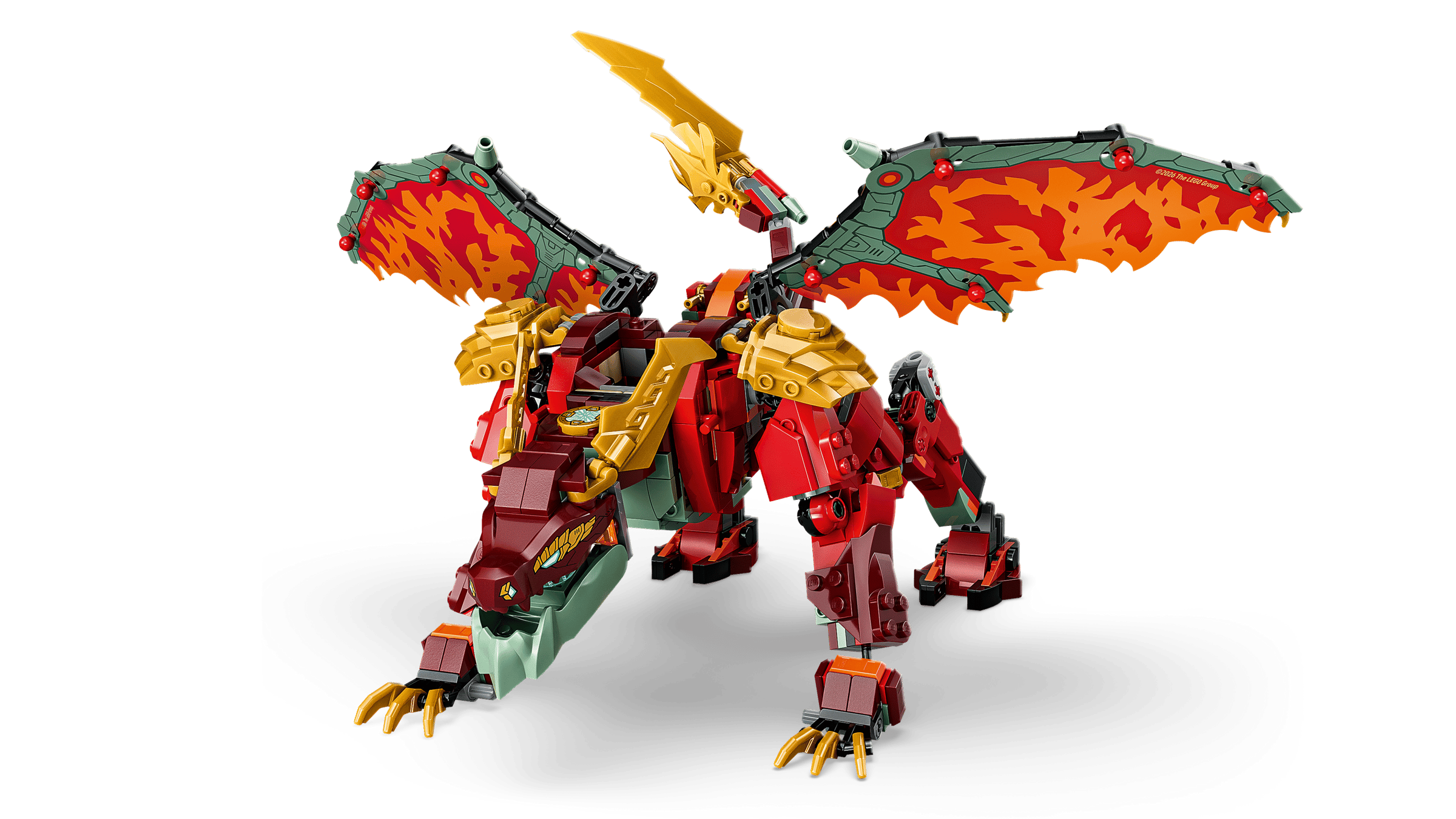 LEGO Ninjago Wyldfyre's Transforming Dragon Mech 71868 detail view