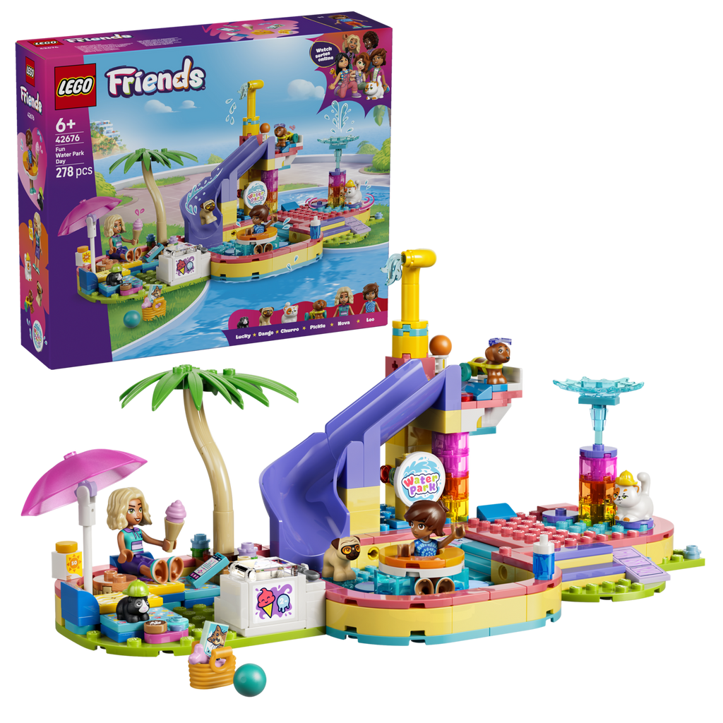 LEGO Friends Fun Water Park Day 42676 box and model