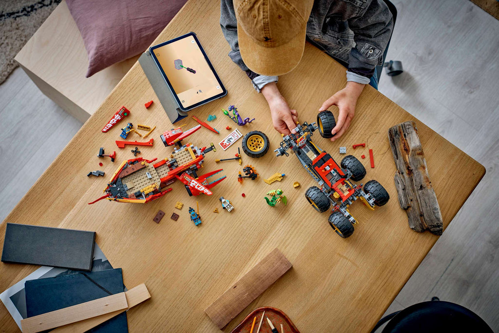 LEGO Ninjago Land Bounty 71869 being built