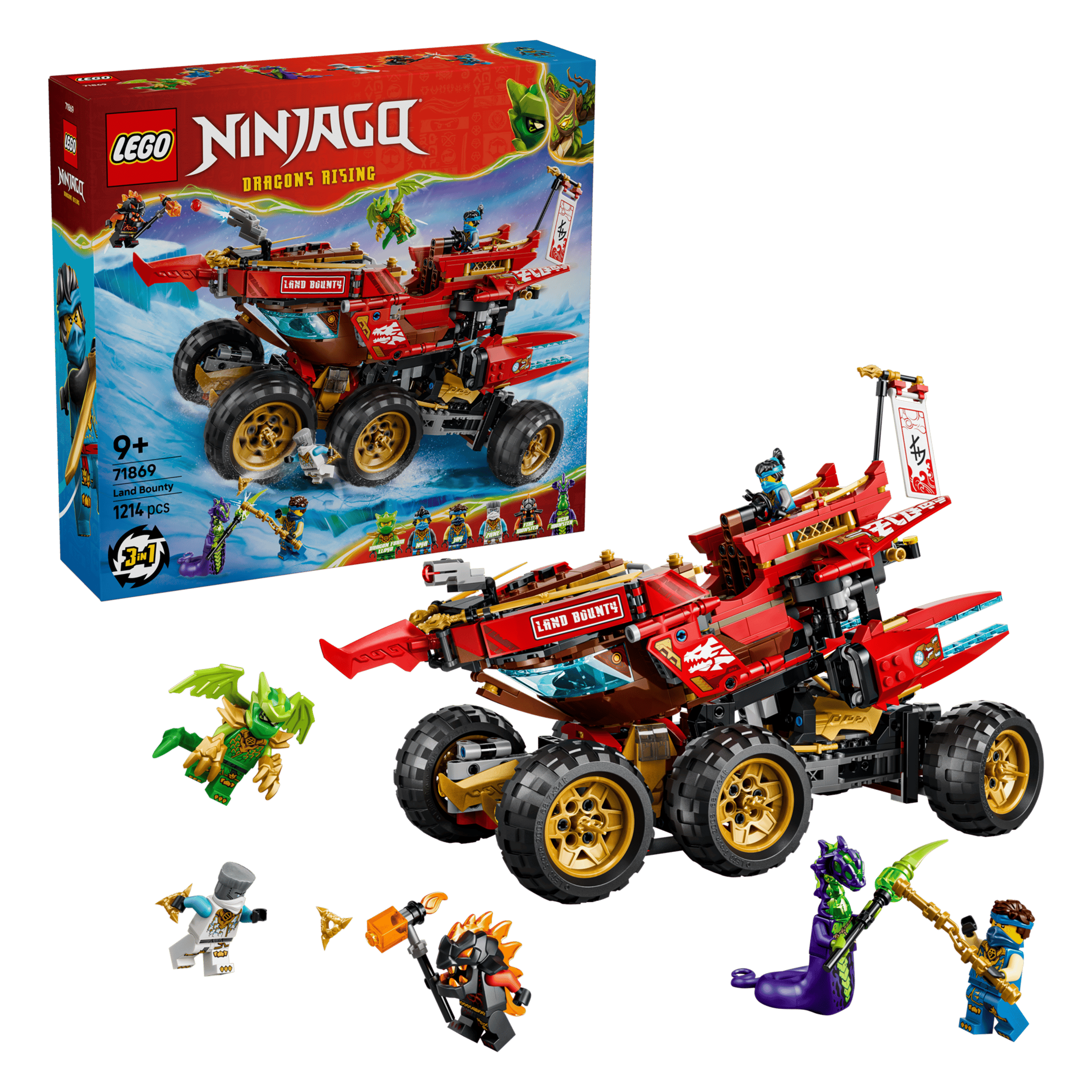 LEGO Ninjago Land Bounty 71869 box and model