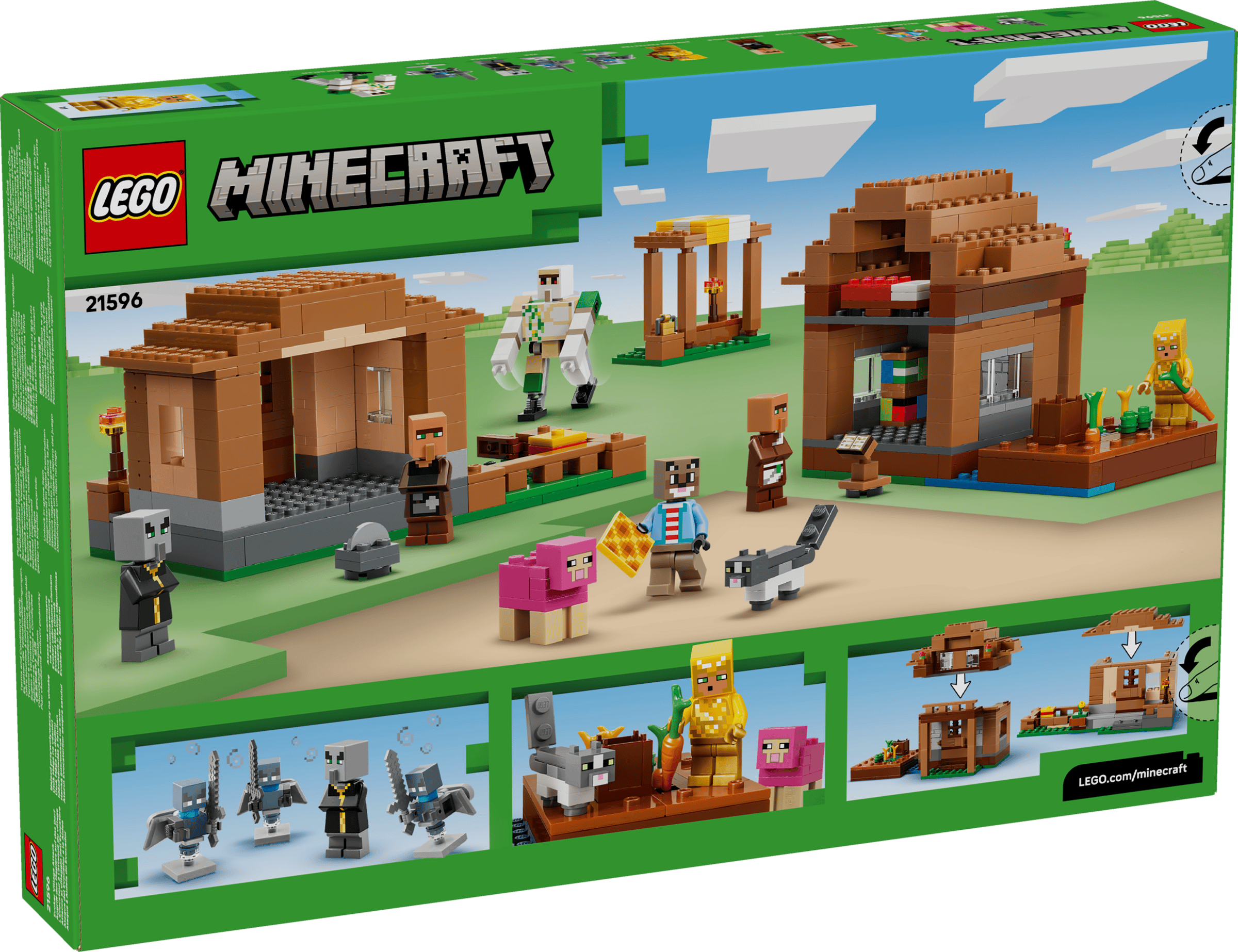 LEGO Minecraft Evoker Village Attack 21596 box