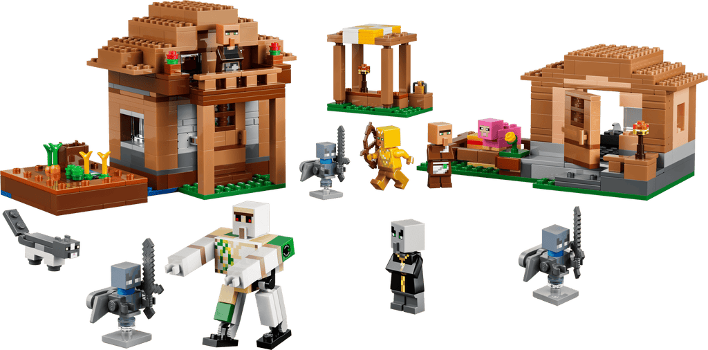 LEGO Minecraft Evoker Village Attack 21596 built model