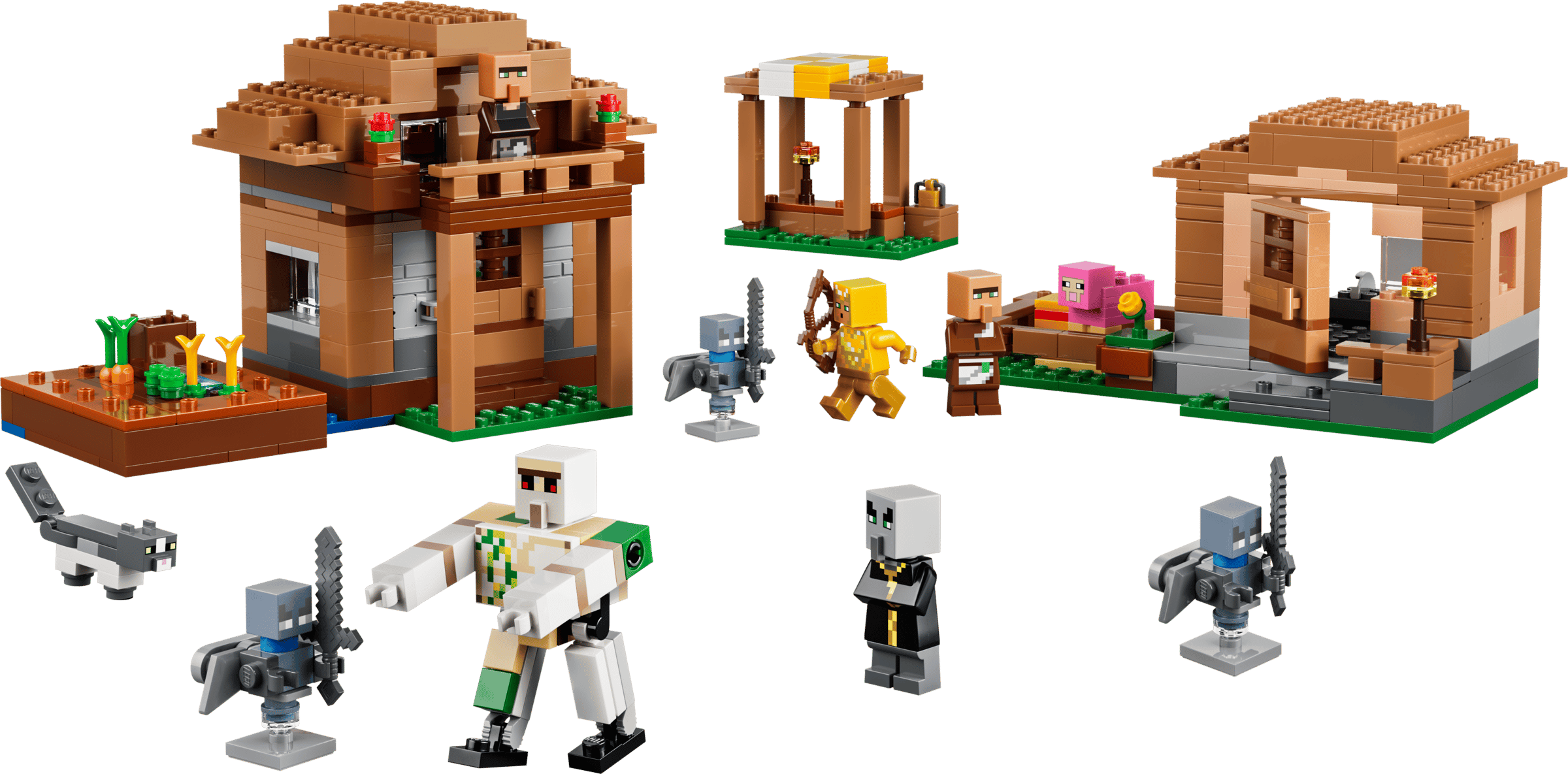 LEGO Minecraft Evoker Village Attack 21596 built model