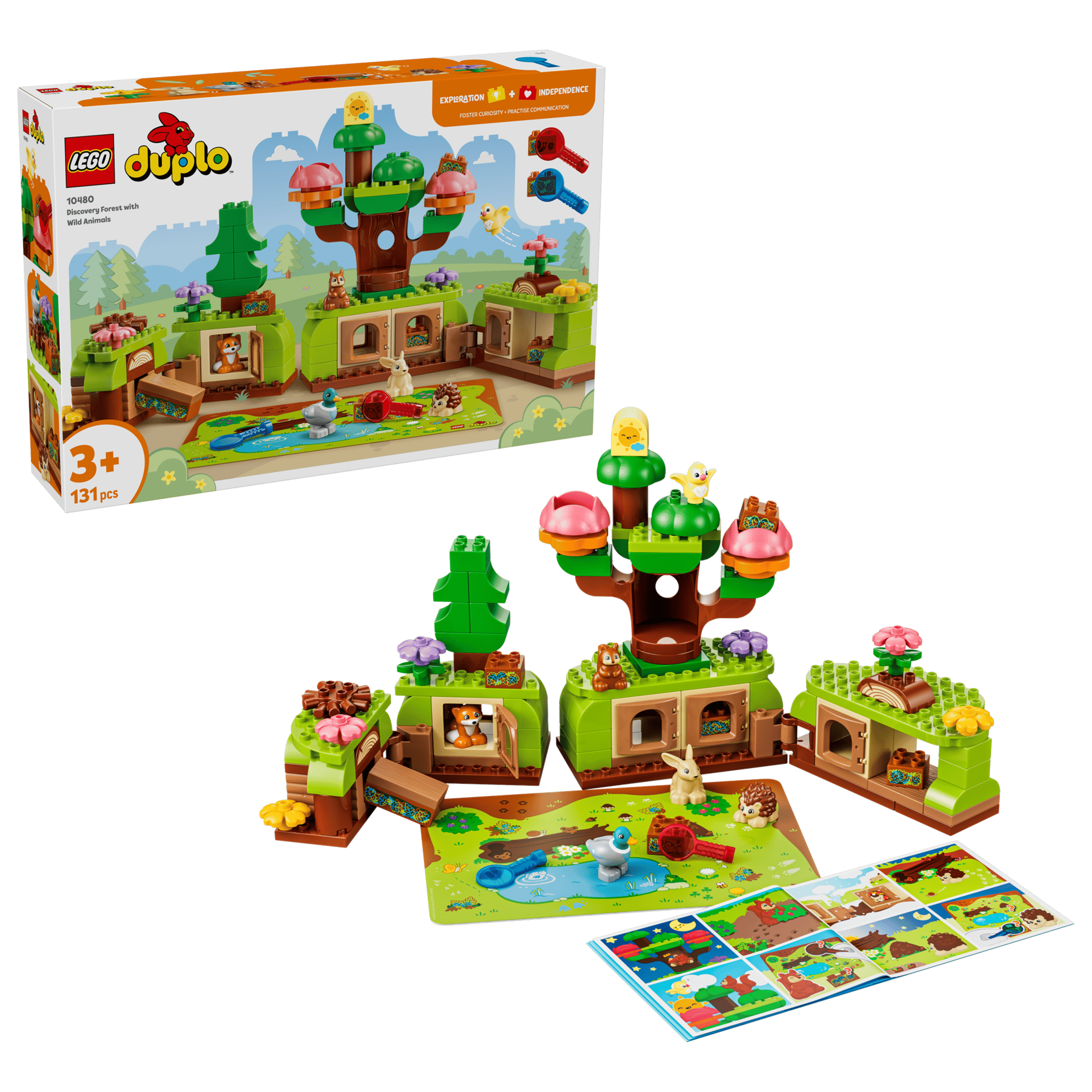 LEGO DUPLO Discovery Forest with Wild Animals box and model