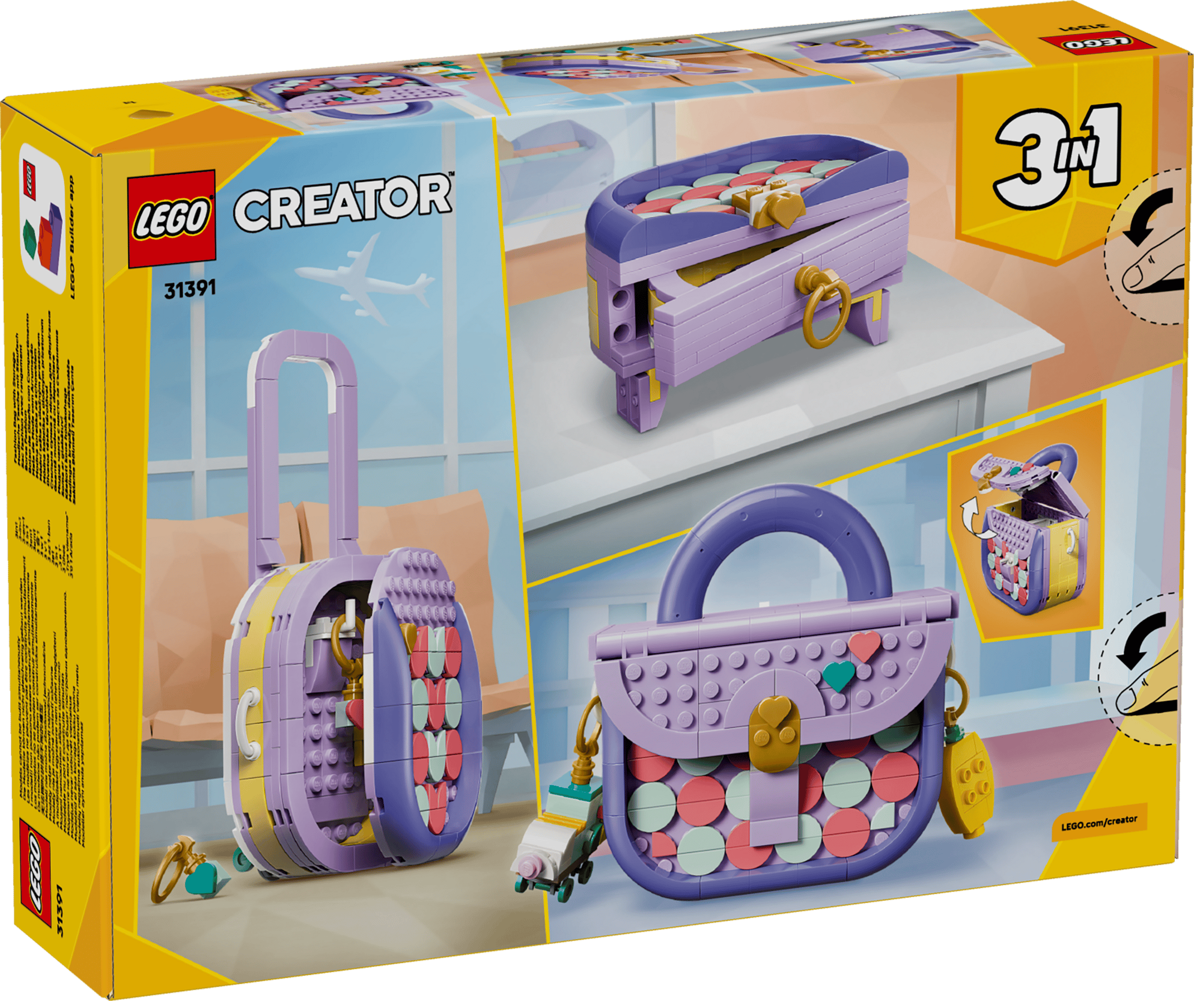 LEGO Creator 3-in-1 Art Fashion Bag with Storage 31391 box