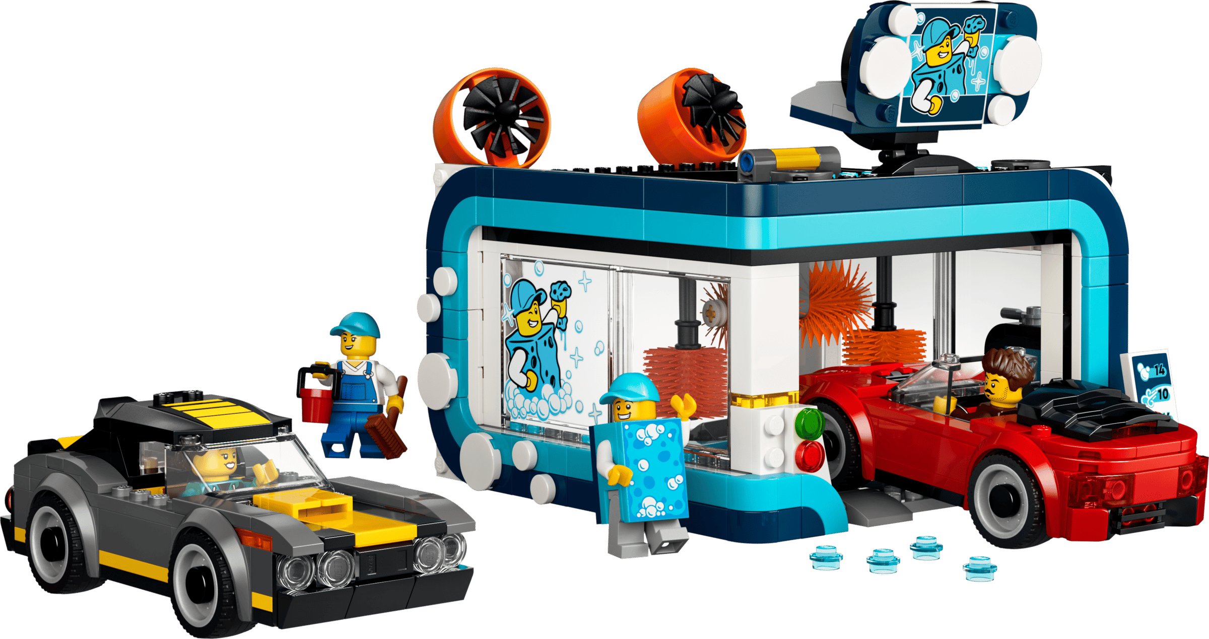 LEGO City Drive-Through Car Wash 60497 built model