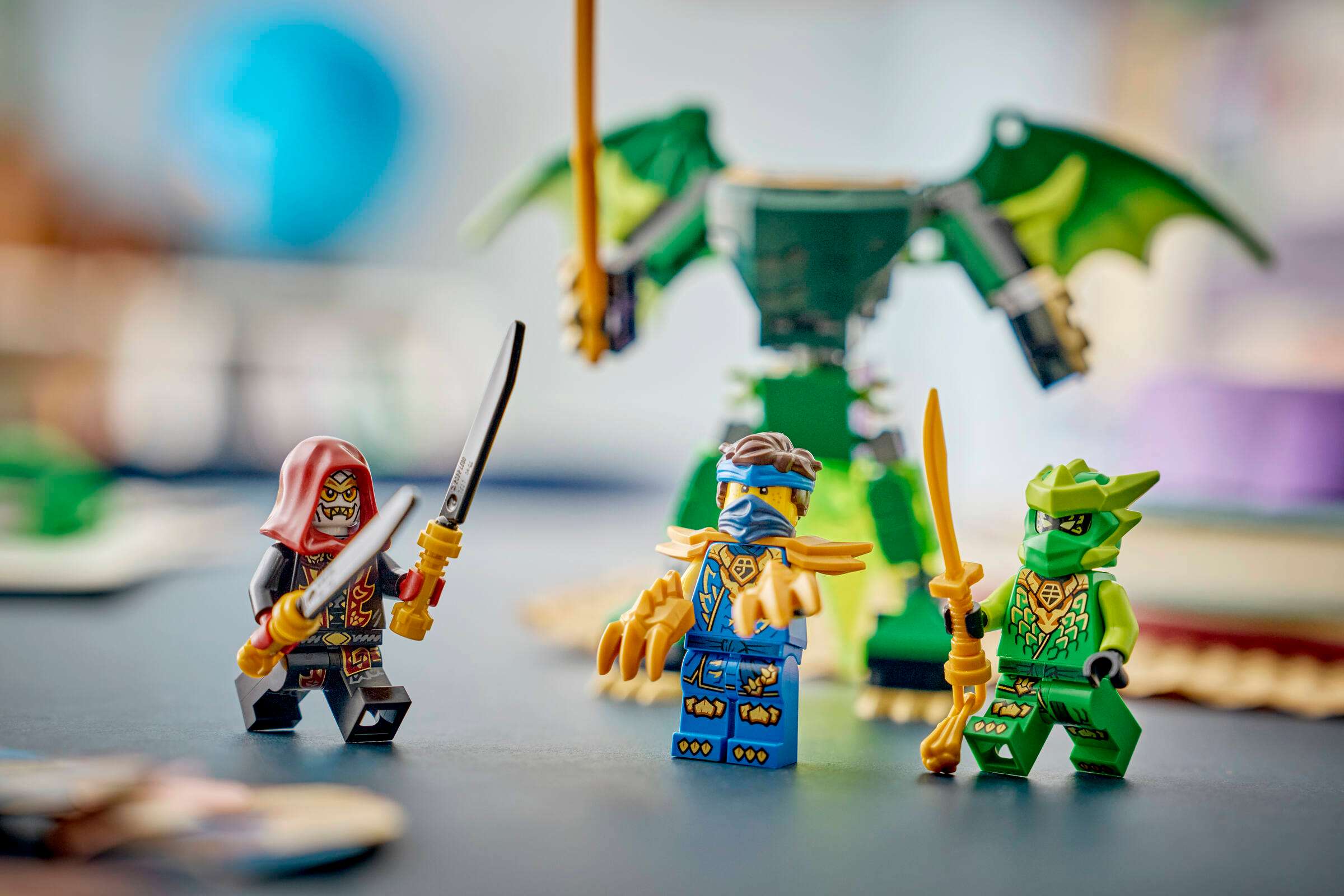 LEGO Ninjago Lloyd's Dragon Mech Battle Pack 71862 play scene