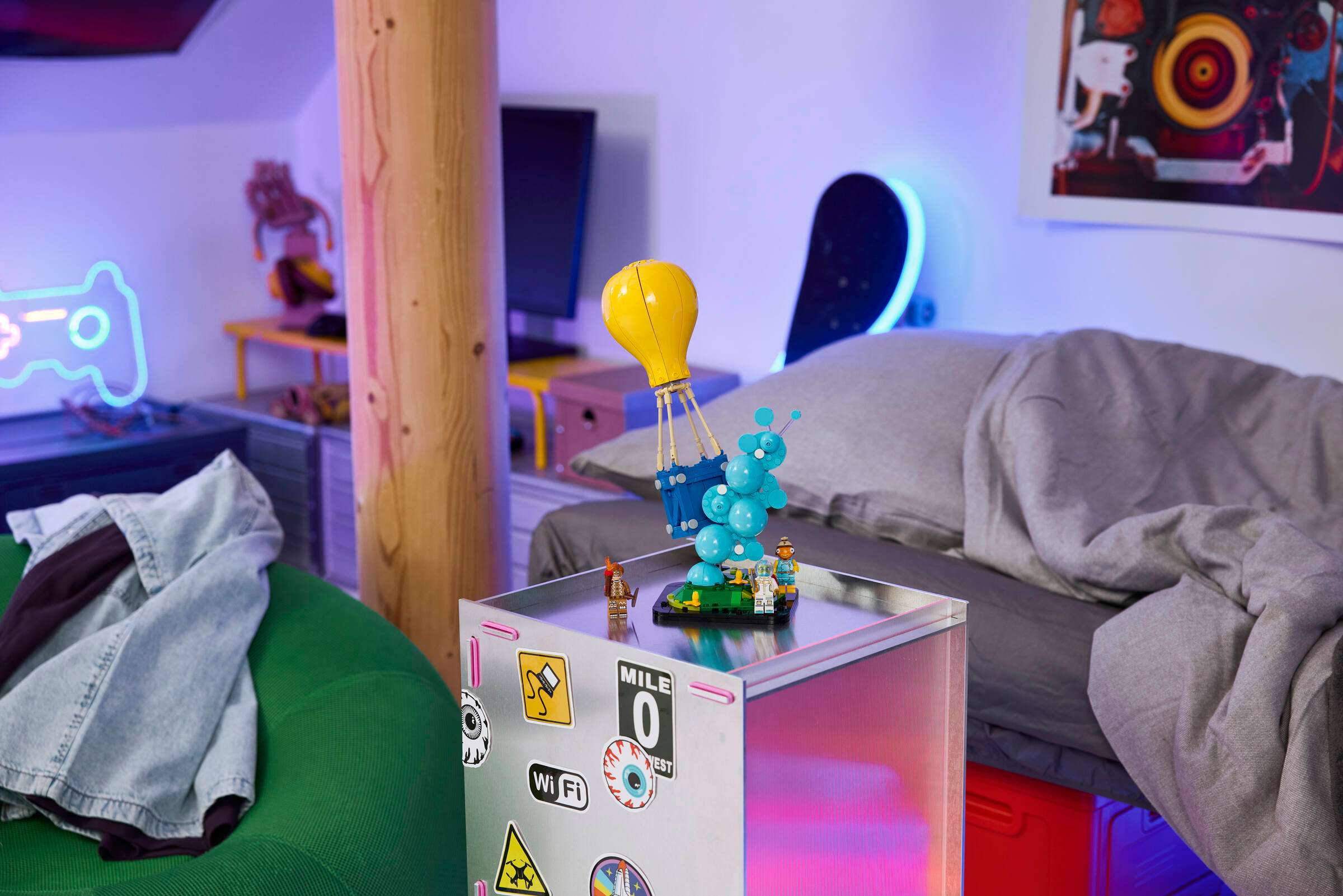 LEGO Fortnite Supply Drop 77080 on display
