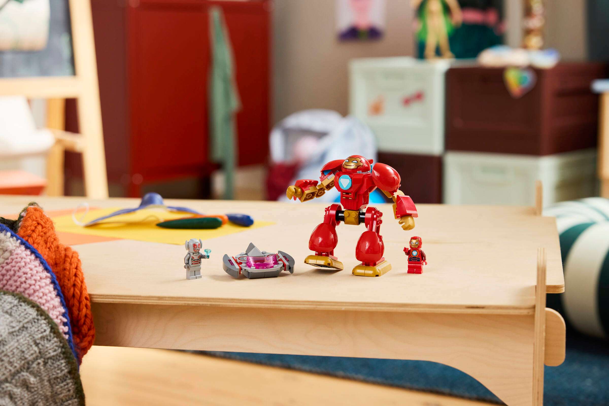 LEGO Marvel Ultron vs. Iron Man on display