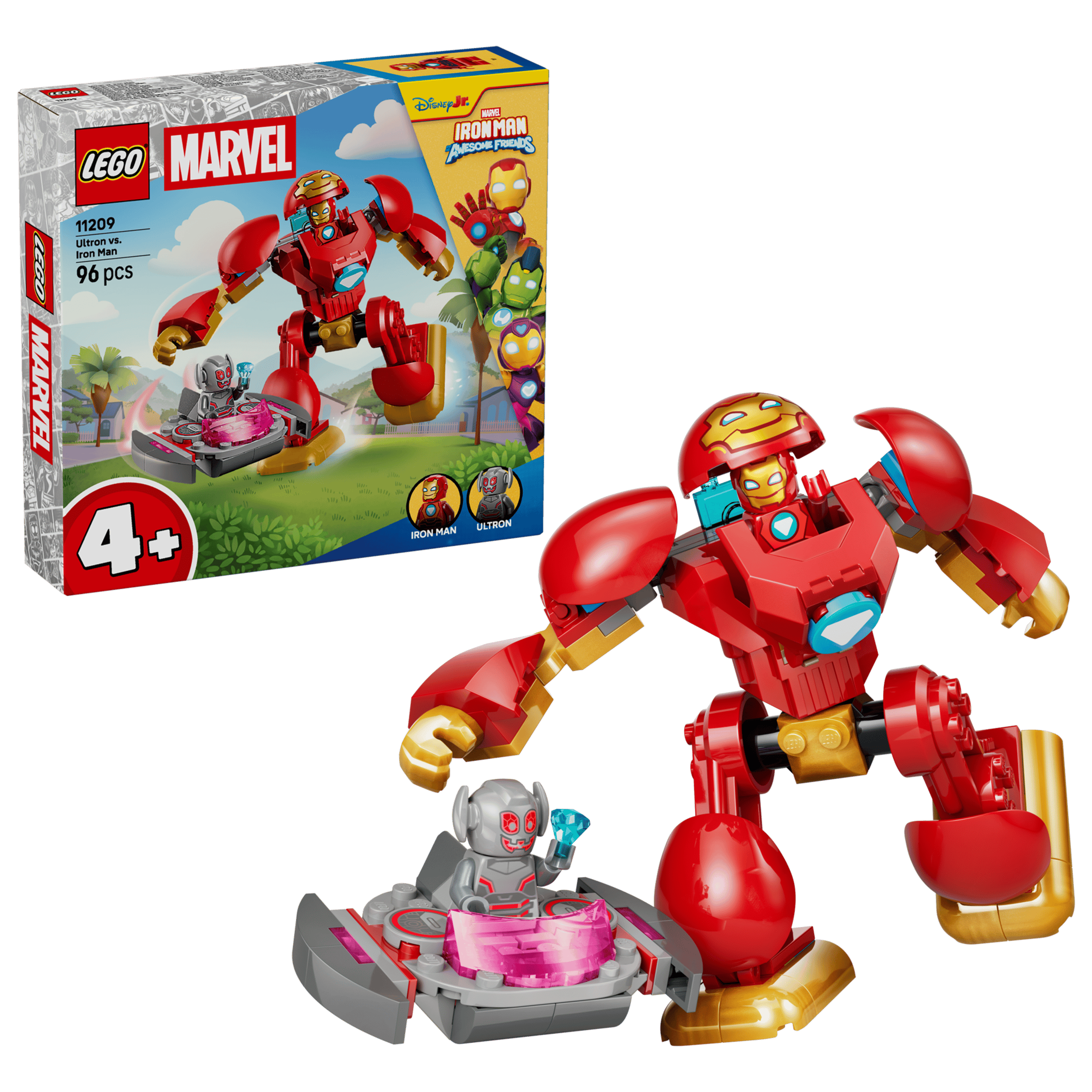 LEGO Marvel Ultron vs. Iron Man box and model