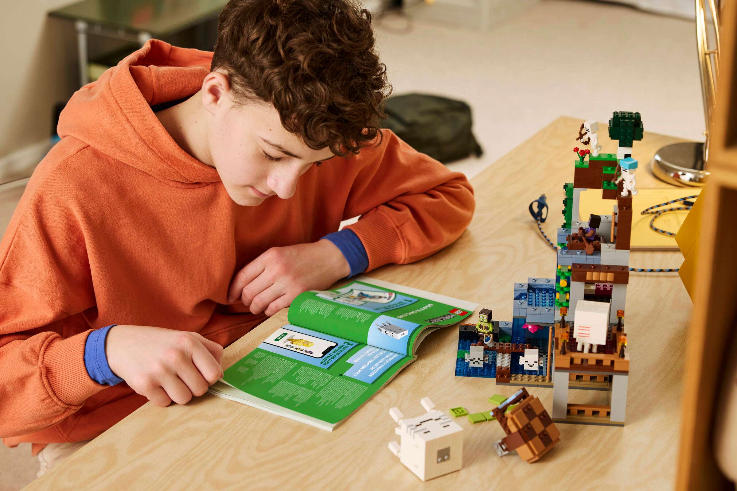 LEGO Minecraft Ghast Station 21597 play scene