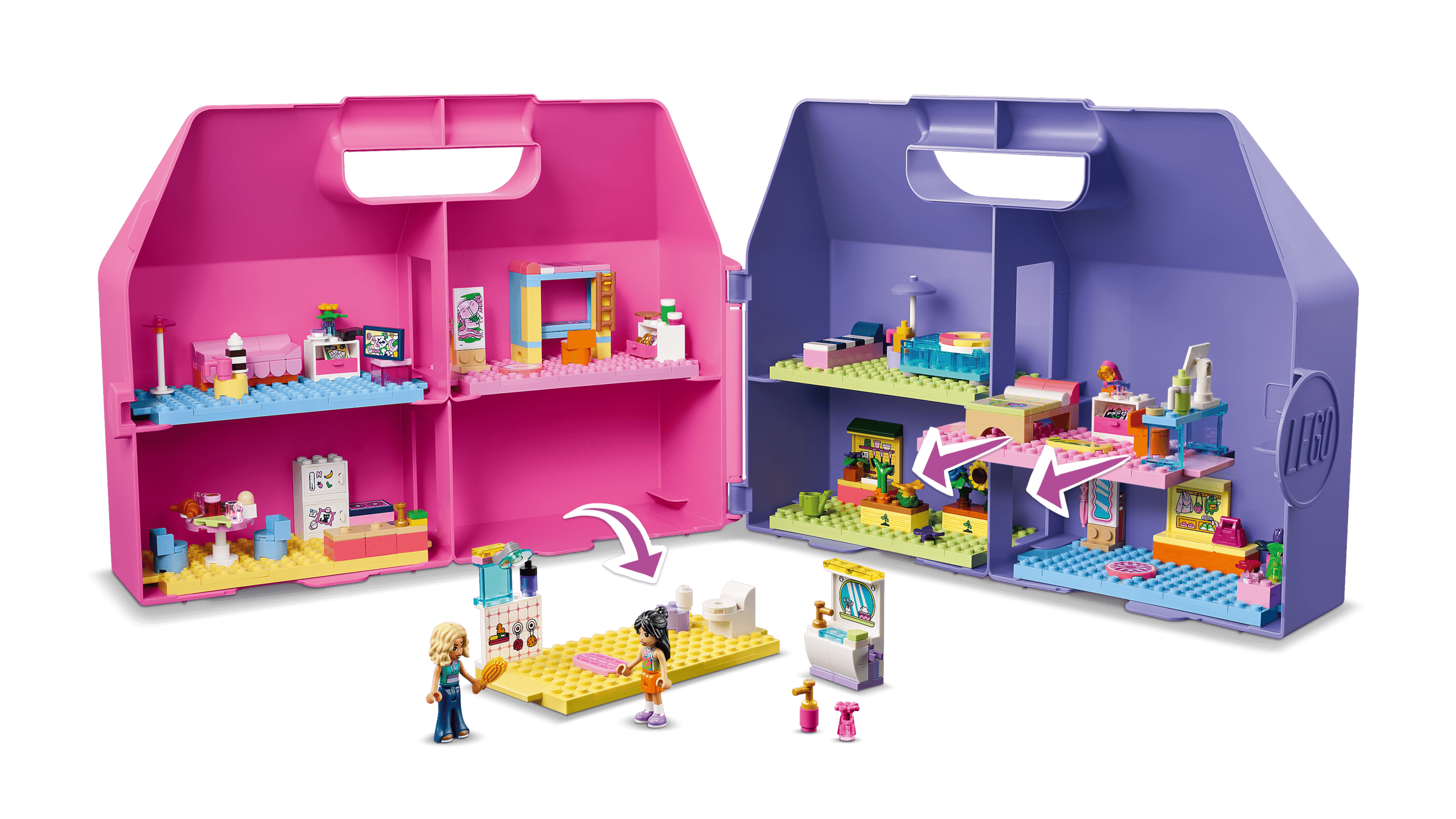 LEGO Friends Creative Dollhouse Suitcase 42697 detail view