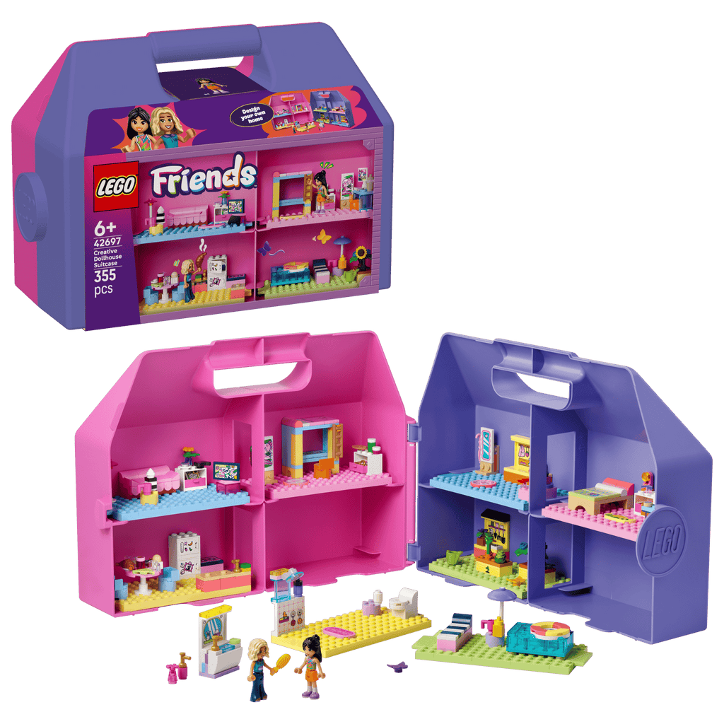 LEGO Friends Creative Dollhouse Suitcase 42697 box and model