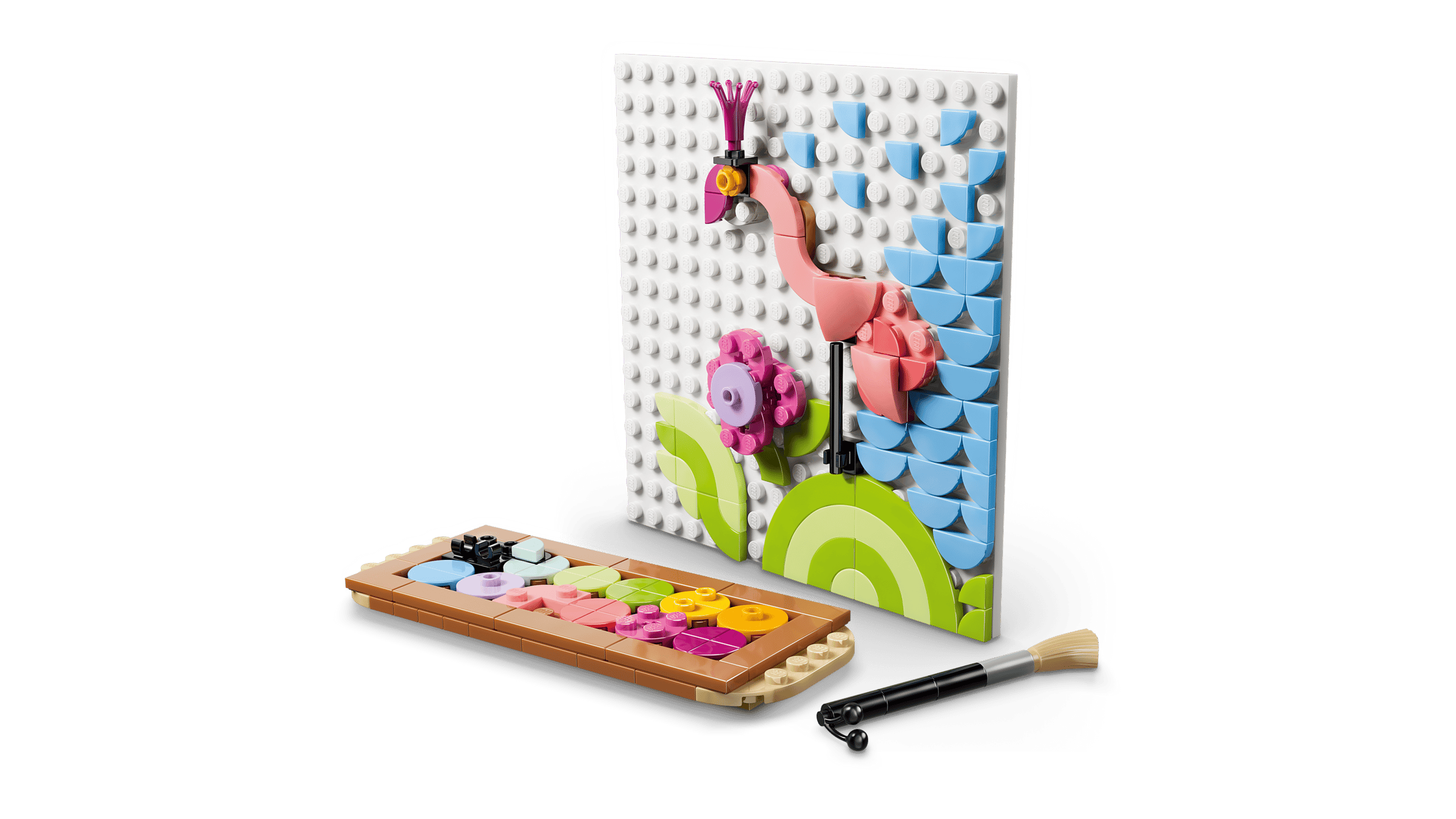 LEGO Creator 3-in-1 Floral Art Decor Painting 31390 detail view
